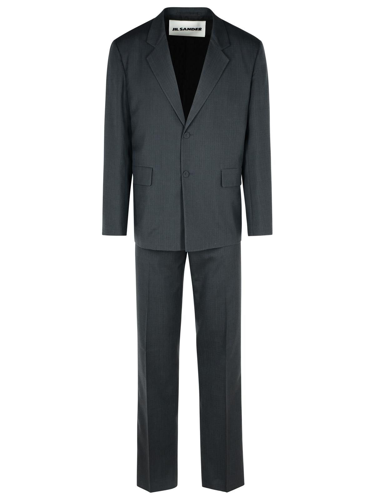 Jil Sander JIL SANDER Grey Wool Suit Size US L / EU 52-54 / 3 - 1 Thumbnail
