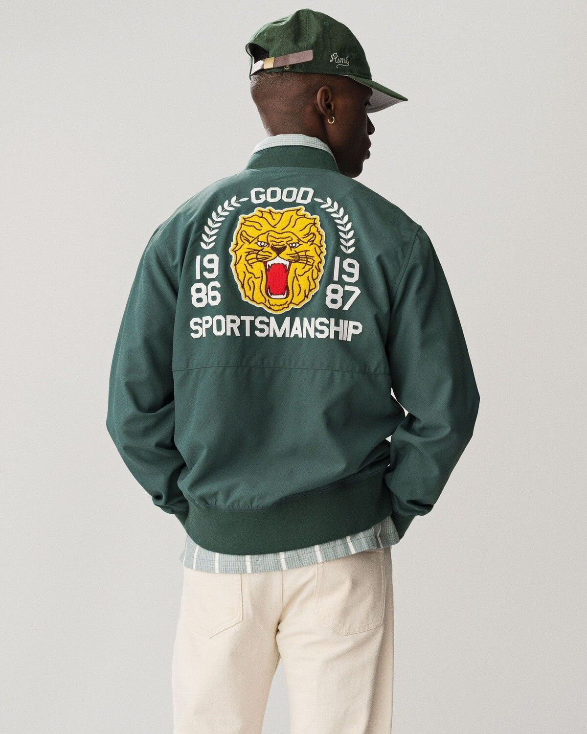 Pre-owned Aimé Leon Dore Good Sportsmanship Pullover Jacket Size M In Green