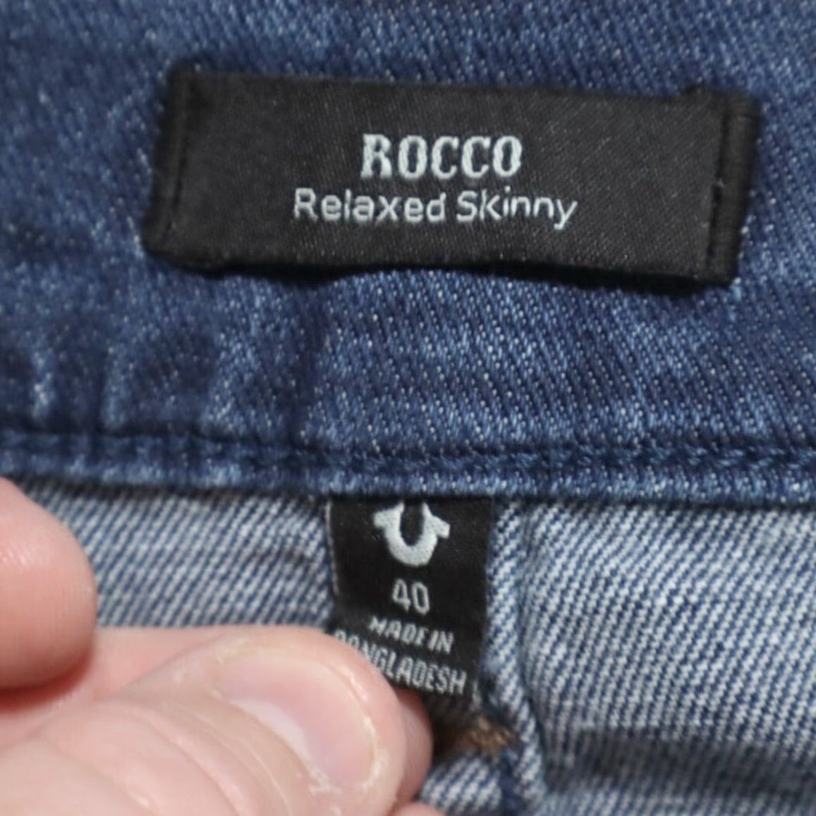 True Religion Jeans Slim Rocco Fl ap Cotton Denim Blue Men's 40