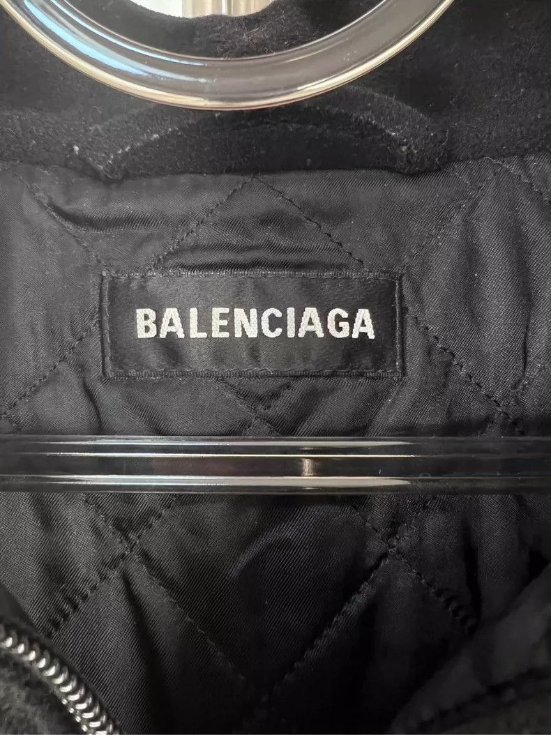 Balenciaga Balenciaga Letter on the chest wool fleece zipper jacket c Size US S / EU 44-46 / 1 - 4 Thumbnail