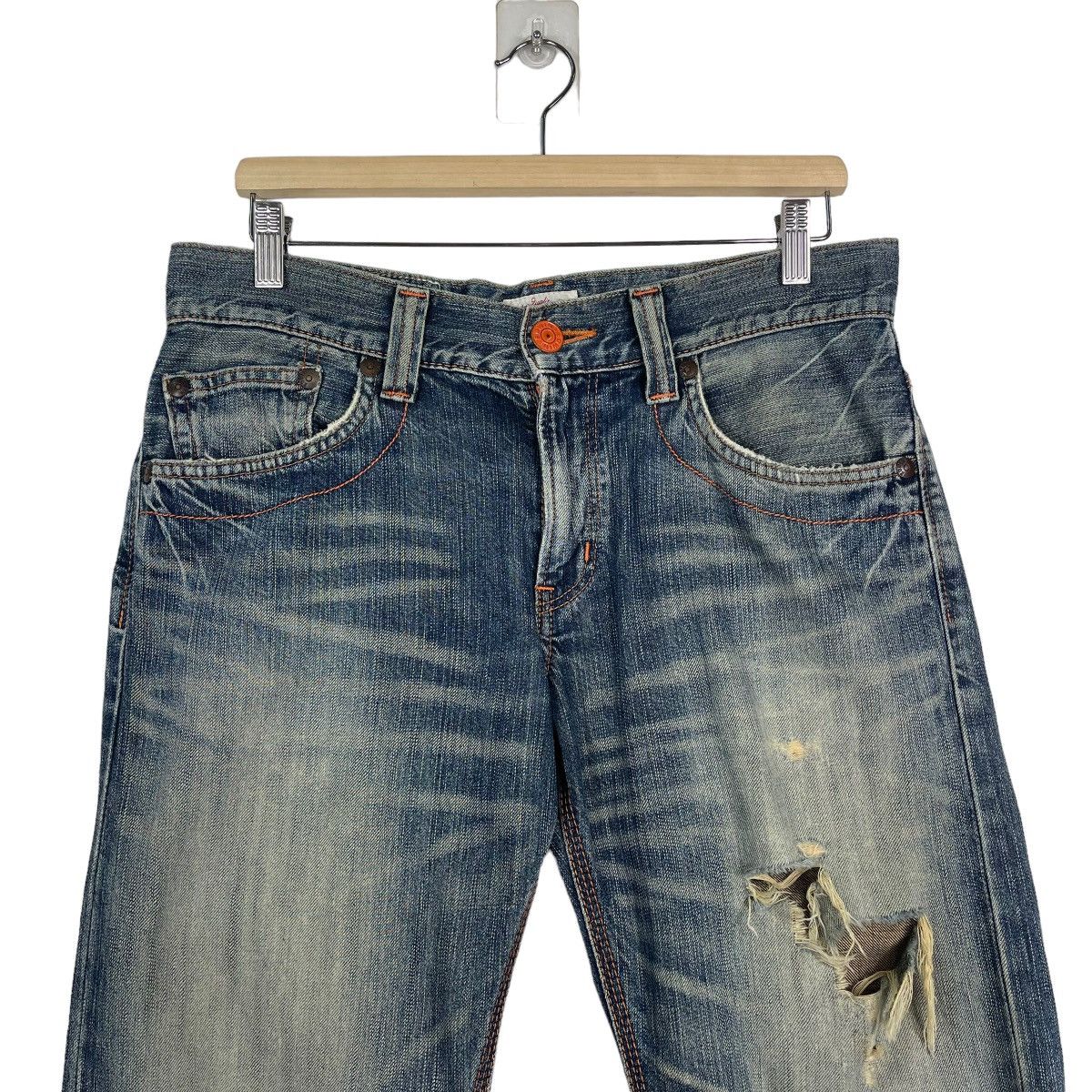 Edwin × Hysteric Glamour Edwin Zipper Pocket Zipper Fly Distressed Jeans Size US 34 / EU 50 - 3 Thumbnail