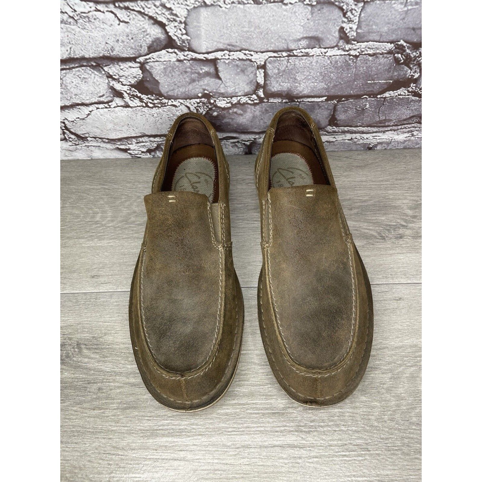 Clarks Clarks Est. 1825 Brown Suede Leather Slip On Loafers Shoes M Size US 9.5 / EU 42-43 - 4 Thumbnail