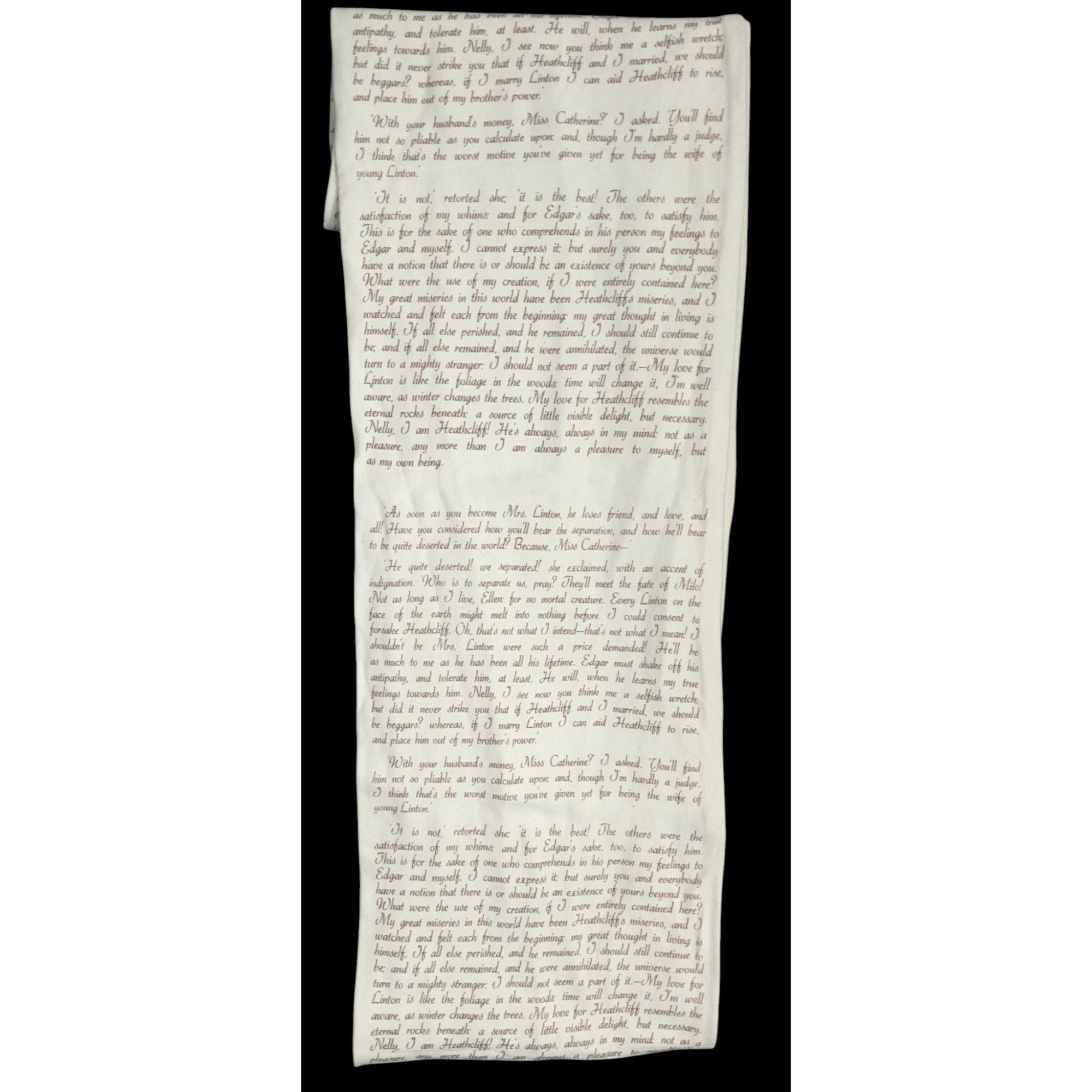 Other Wuthering Heights Literary Infinity Scarf Beige & Brown Text Size ONE SIZE - 2 Thumbnail
