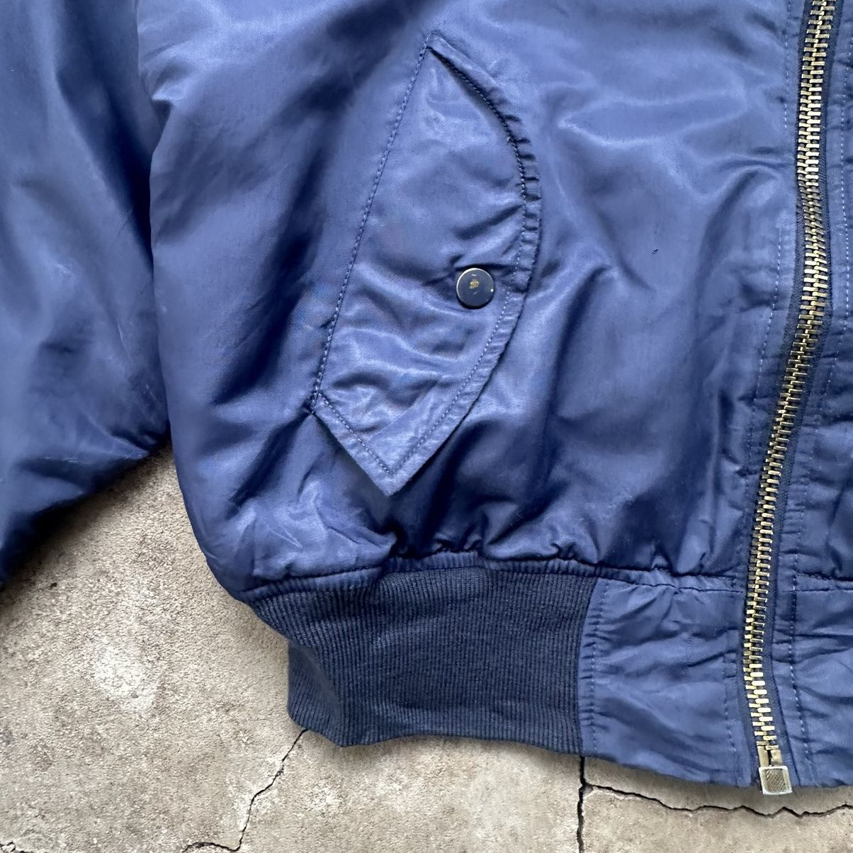Vintage Vintage MA-1 Y2K Blue Militari Flyght Bomber USA Jacket Size US L / EU 52-54 / 3 - 4 Thumbnail