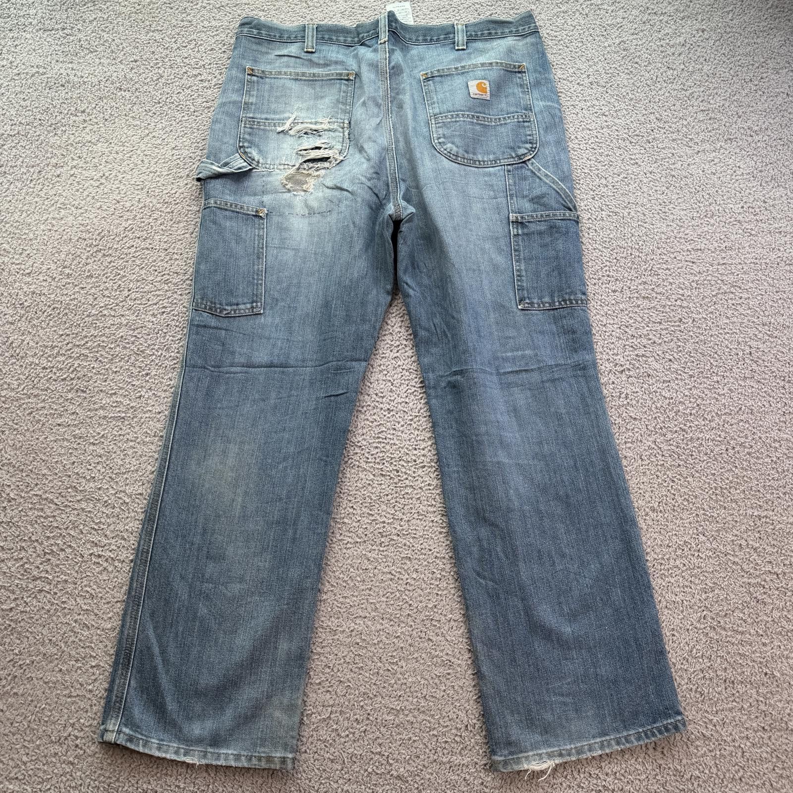 Carhartt Carhartt Relaxed Fit Carpenter Jeans 38x30 Distressed Faded Size US 38 / EU 54 - 2 Thumbnail