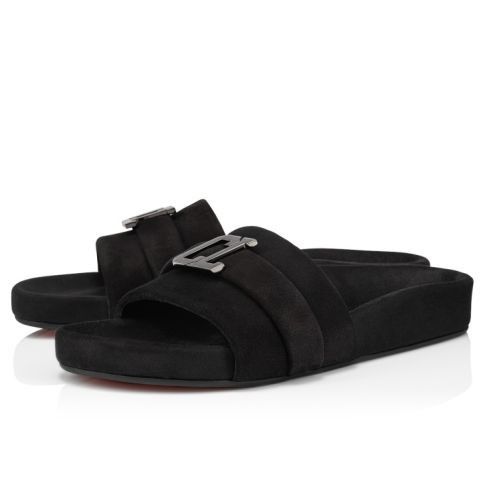 Christian Louboutin o1s1wg111224 Varsimule Bizz Flat Crosta in Black Size US 7 / EU 40 - 1 Thumbnail