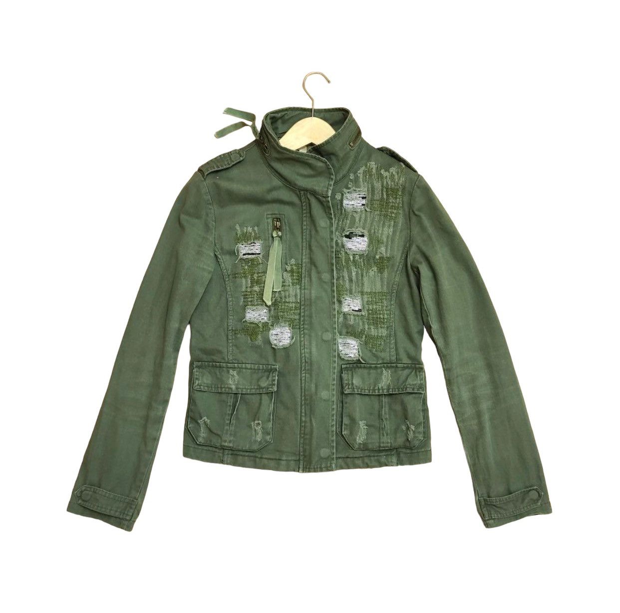If Six Was Nine Distressed Studded Punk Jacket Love Enough Size US XS / EU 42 / 0 - 1 Thumbnail