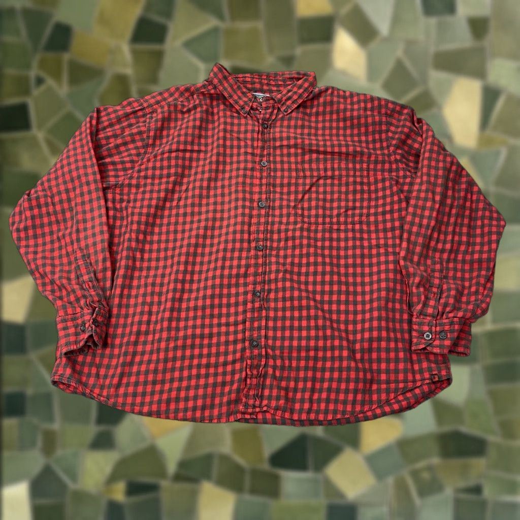 Vintage Woolrich Button Down Shirt Mens 2XL Red Black Plaid Long Sleeve Chest Pocket Size US XXL / EU 58 / 5 - 1 Thumbnail