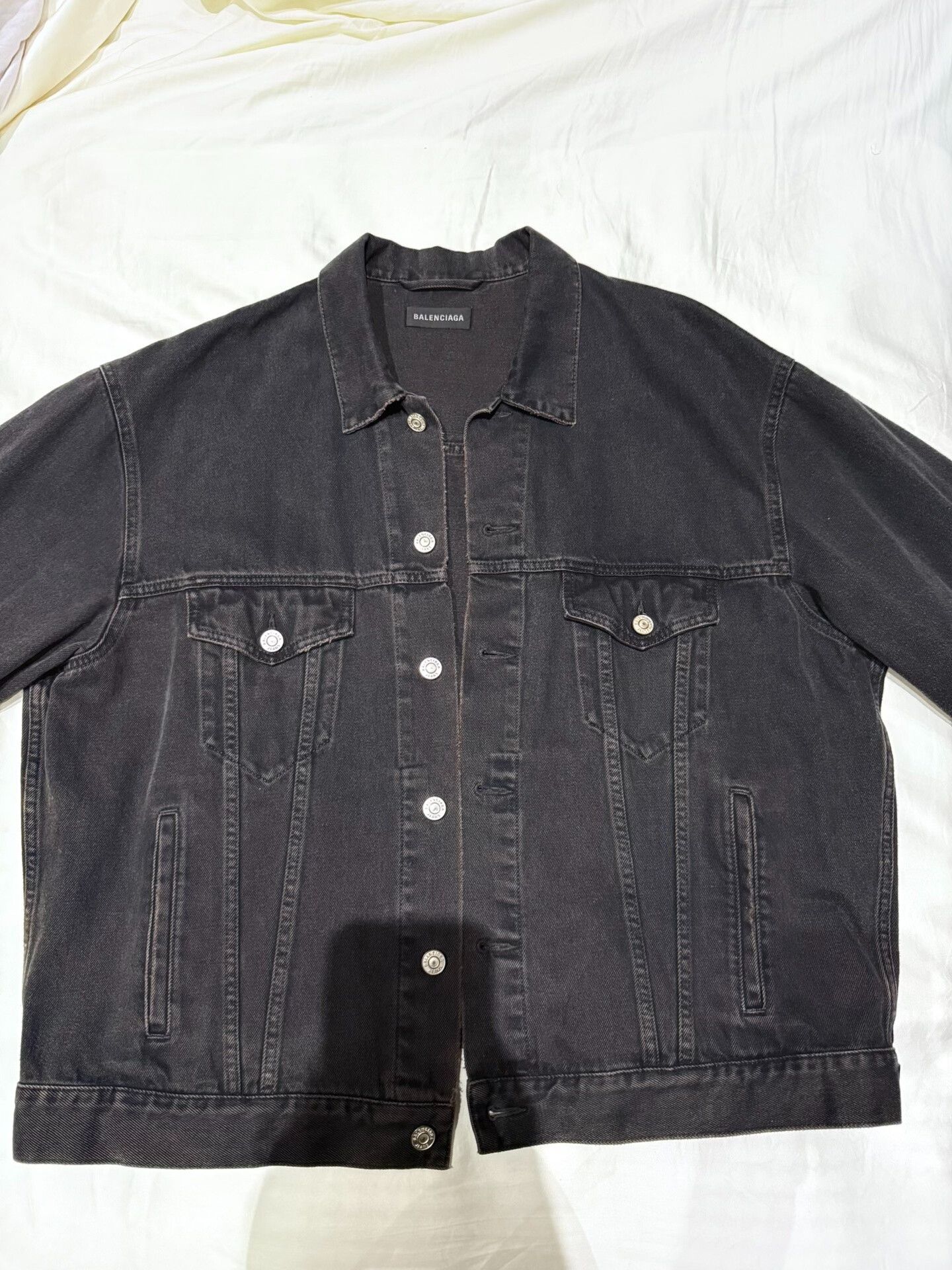 Balenciaga Balenciaga BB Logo Denim Jacket in Black Size US XS / EU 42 / 0 - 3 Thumbnail