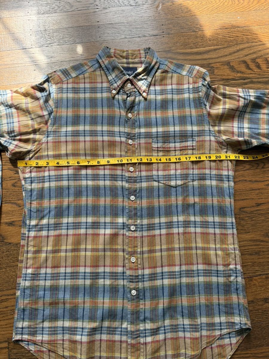 Drake's Drake's Indian Madras Button Down Shirt Size 16.5* Size US L / EU 52-54 / 3 - 4 Thumbnail