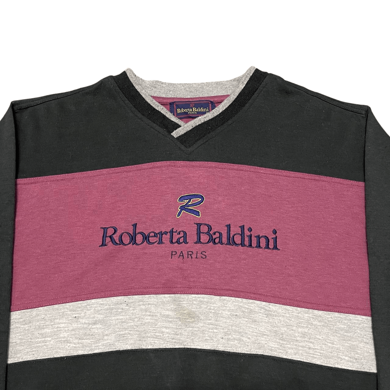 Japanese Brand Vintage Roberta Baldini Paris Embroidered Sweatshirt Size US M / EU 48-50 / 2 - 2 Thumbnail