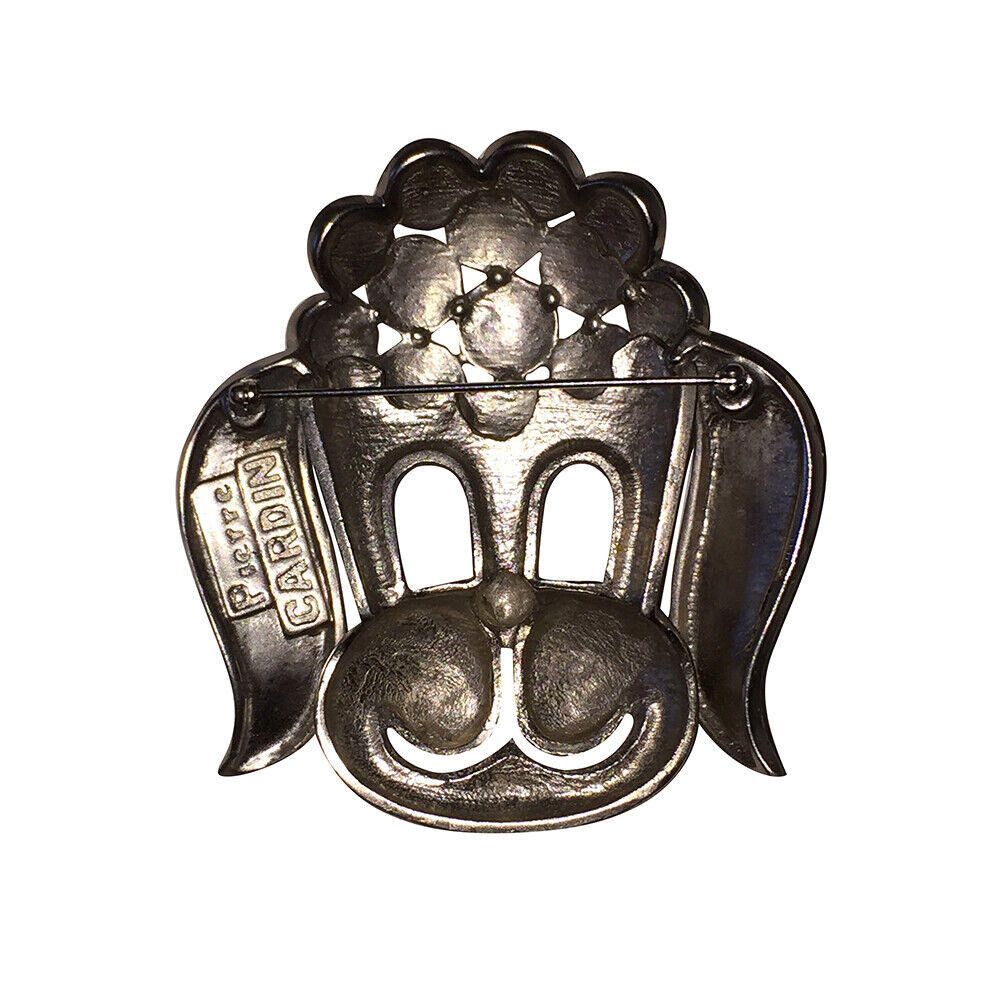 Pierre Cardin Pierre Cardin Runway Pewter Poodle Head Pin Size ONE SIZE - 5 Thumbnail