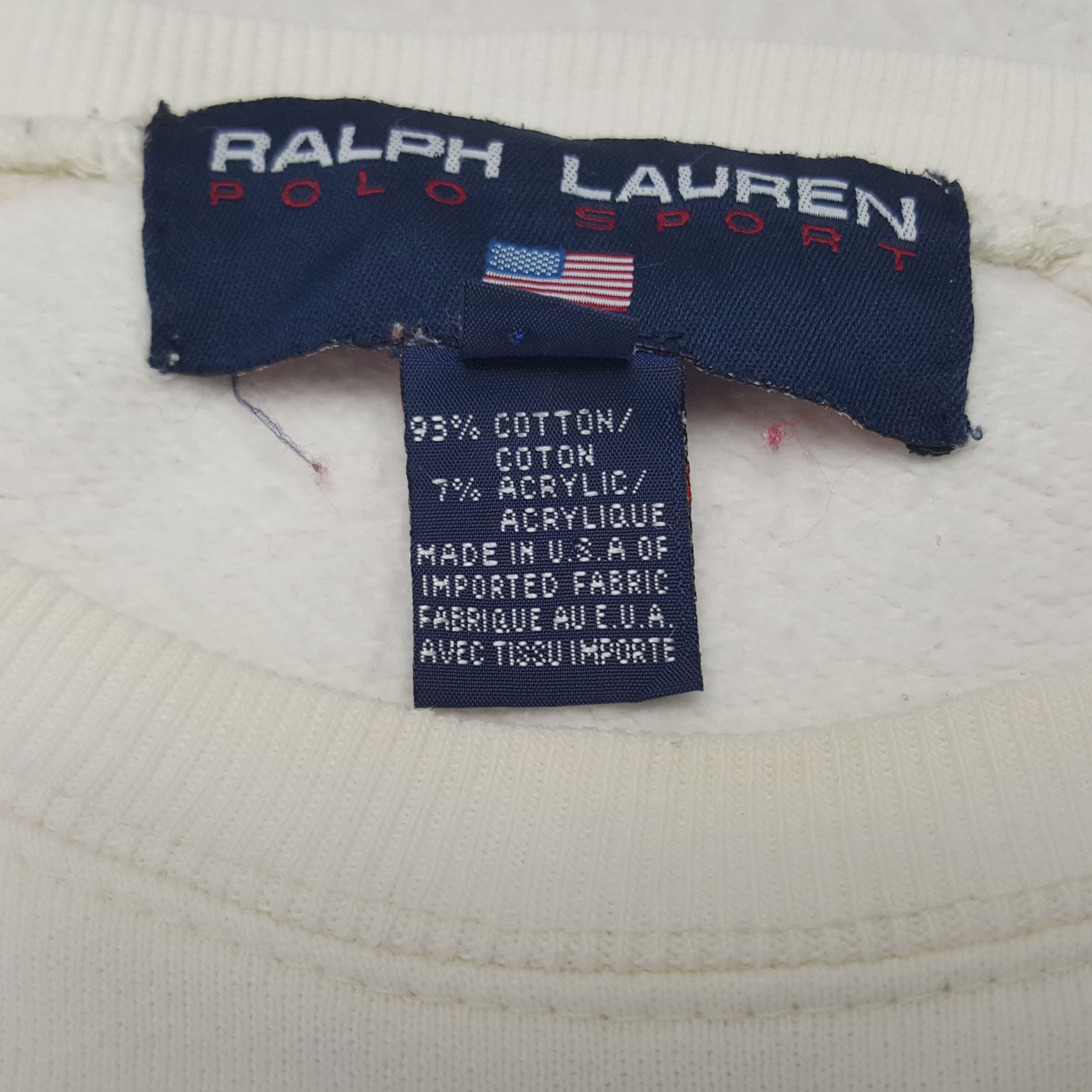 Polo Ralph Lauren × Vintage Vintage Ralph Lauren Polo Sport USA Flag Sweatshirt Size US L / EU 52-54 / 3 - 5 Thumbnail