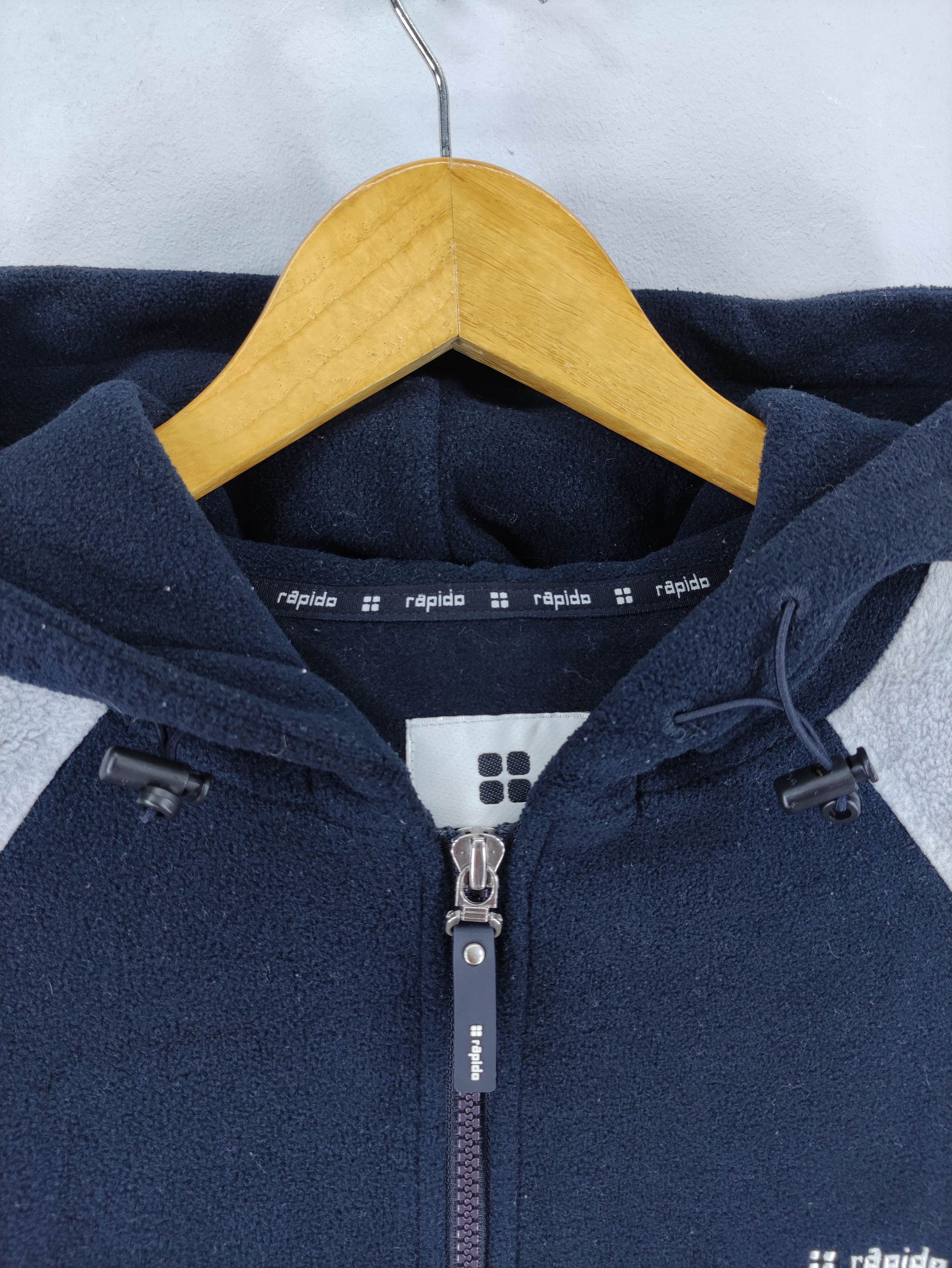Japanese Brand Vintage Rapido Fleece Hoodie Jacket Zipper Size US L / EU 52-54 / 3 - 2 Thumbnail