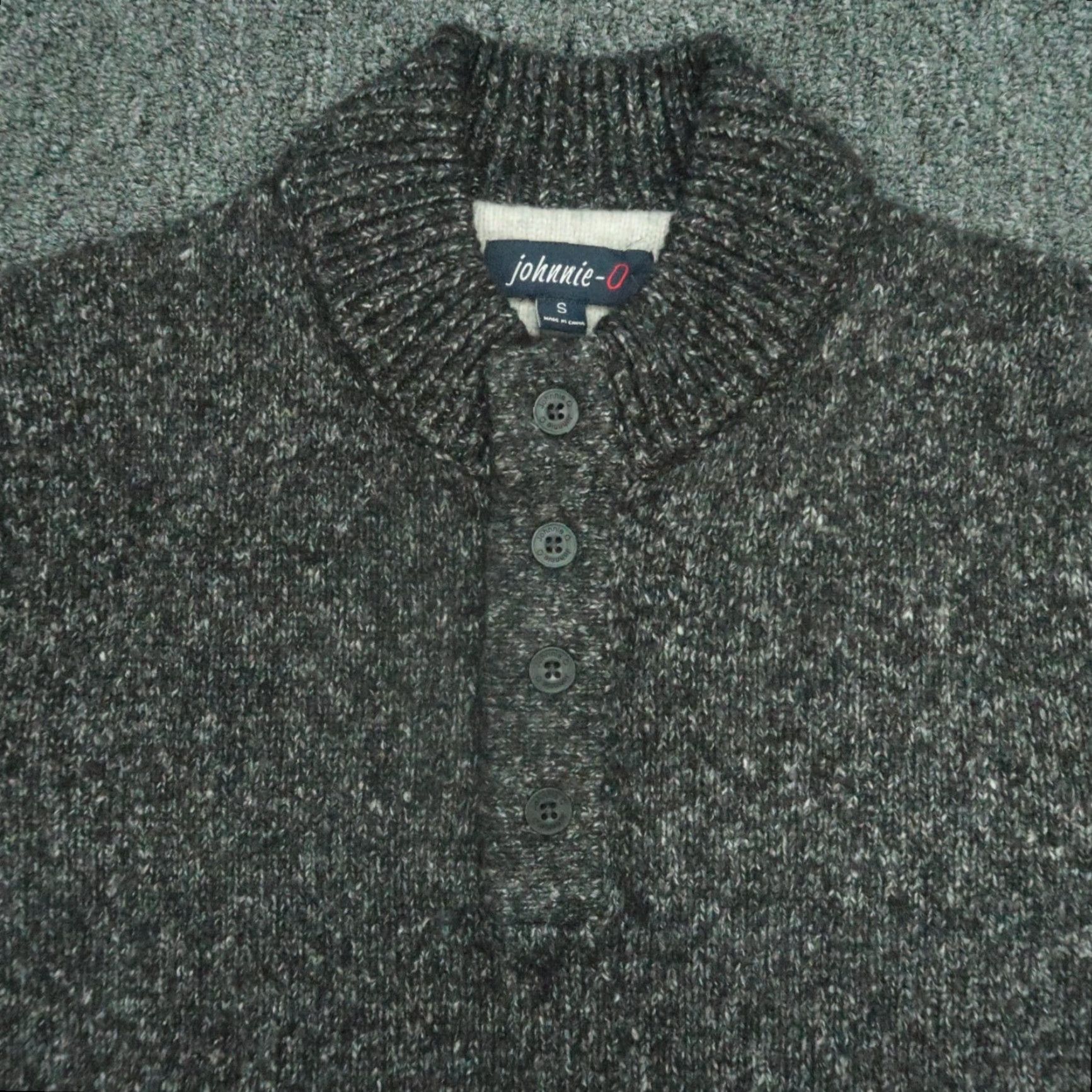 johnnie-O Johnnie O Sweater Mens Small Gray Wool Alpaca Blend Henley Pullover Size US S / EU 44-46 / 1 - 2 Thumbnail
