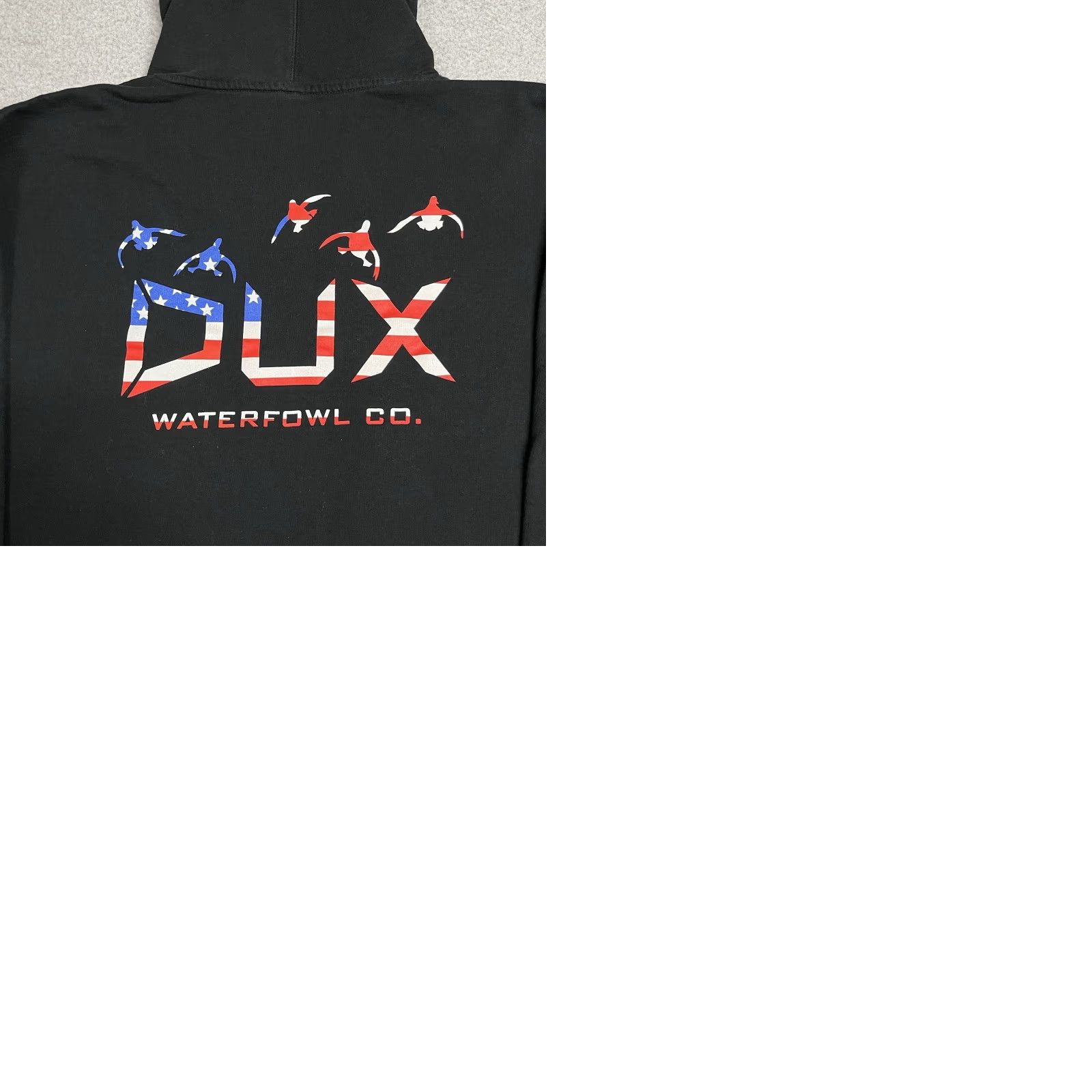 Vintage Dux Waterfowl Co Hoodie Mens XL Black USA Sweatshirt Outdoor Hunting Work Pullover Hooded Logo Size US XL / EU 56 / 4 - 9 Thumbnail
