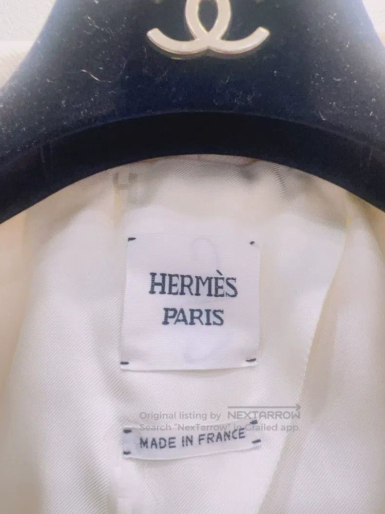 Hermes Hermes Cream-colored women's stand-collar fitted equestria Size XS / US 0-2 / IT 36-38 - 5 Thumbnail
