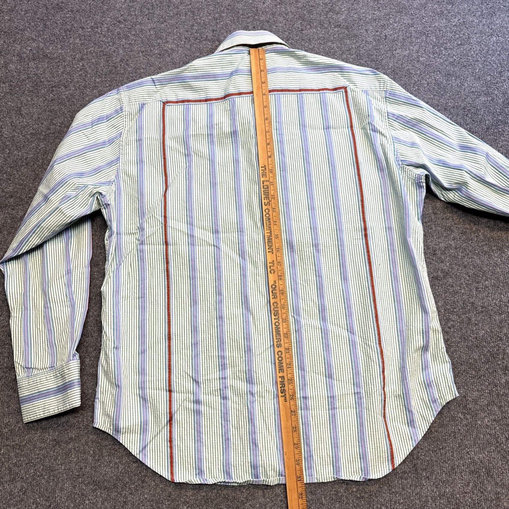 Robert Graham Robert Graham Long Sleeve Button-Down Vertical Stripes Flip Cuff Mens XL Pastels Size US XL / EU 56 / 4 - 6 Thumbnail