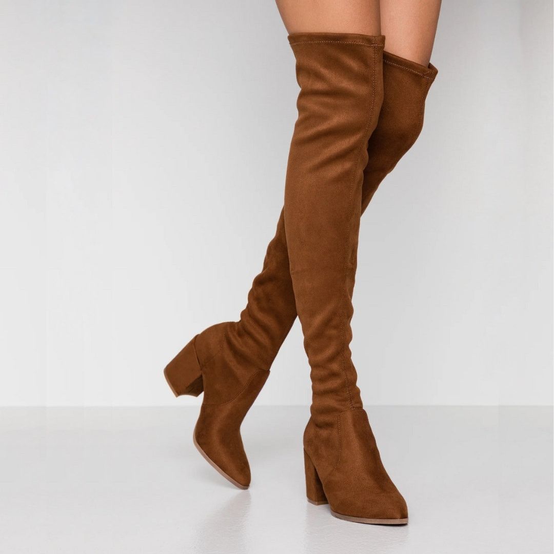 Steve Madden Steve Madden Jacoby Thigh High Boots Brown Suede 6 Size US 6 / IT 36 - 1 Thumbnail