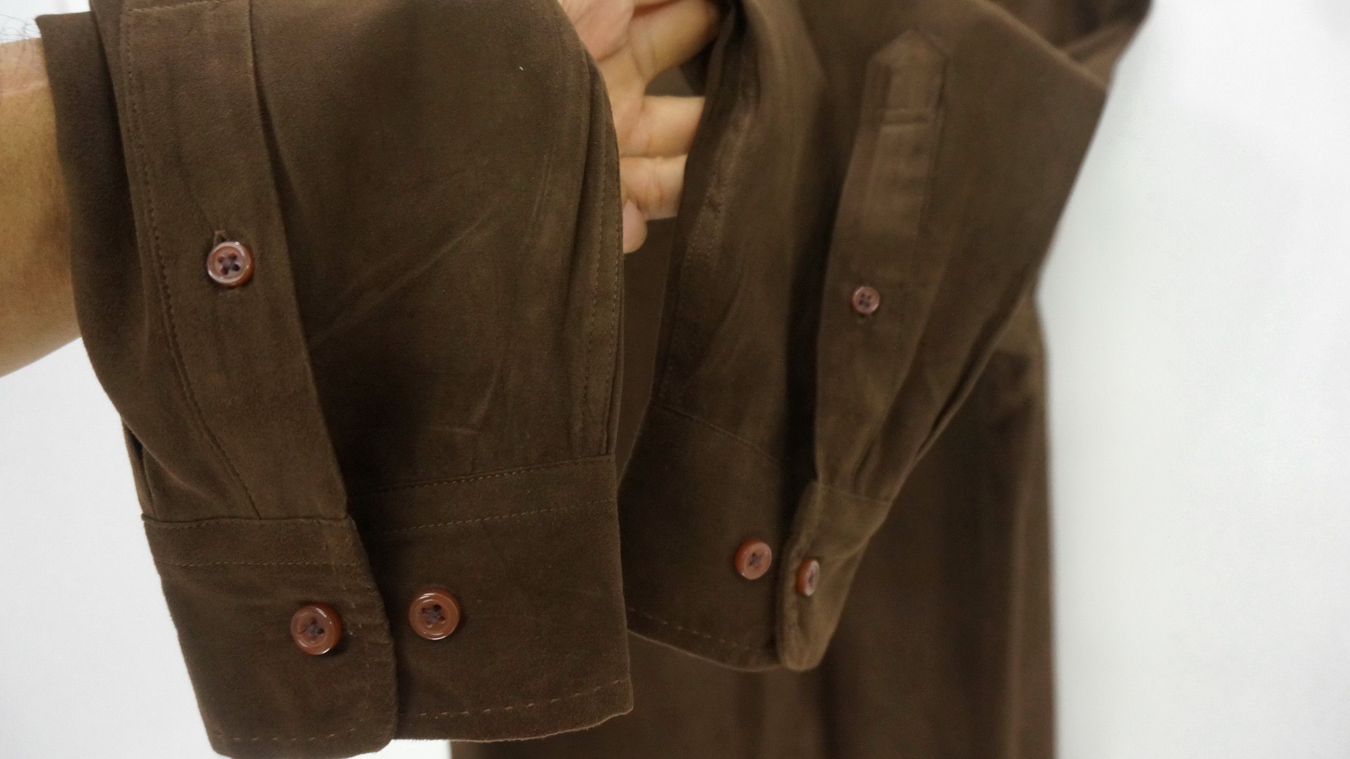 Japanese Brand Sacsny Y'SACCS Yohji Yamamoto Suede Feel Rayon Shirt Size US L / EU 52-54 / 3 - 6 Thumbnail