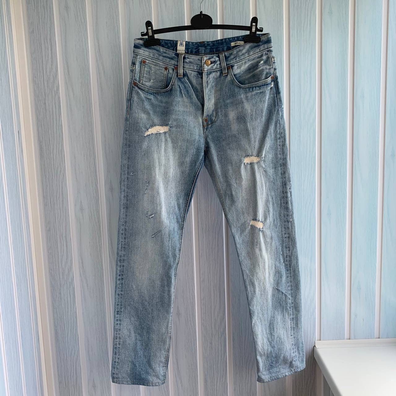 Emmett × Japanese Brand EMMETT Unisex E D Bill Lt Rip Wash 562/m Selvedge Jeans Size US 29 - 1 Thumbnail
