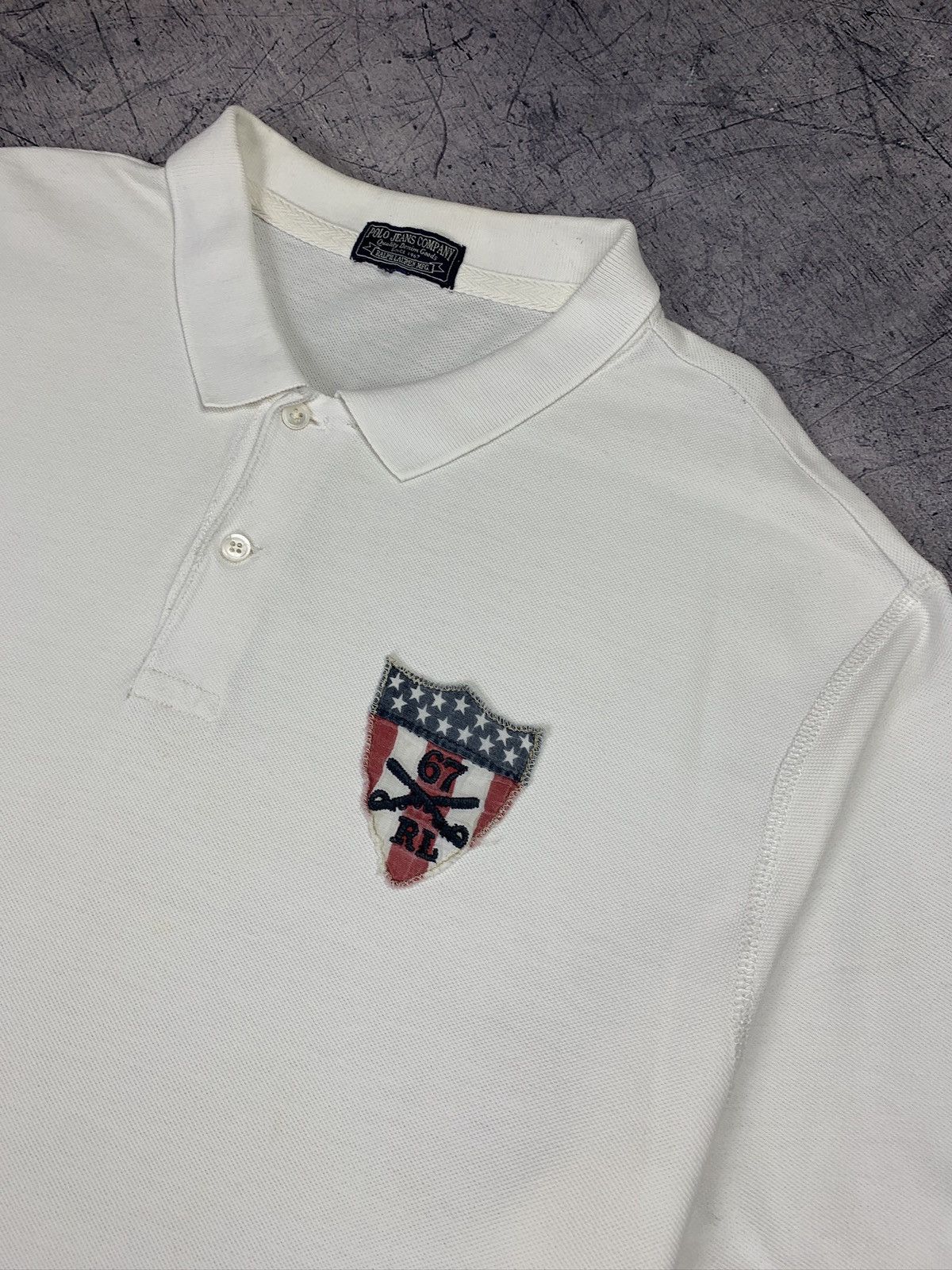 Polo Ralph Lauren Vintage Polo Ralph Lauren USA Polo Shirt Y2K Designer White Size US XXL / EU 58 / 5 - 4 Thumbnail