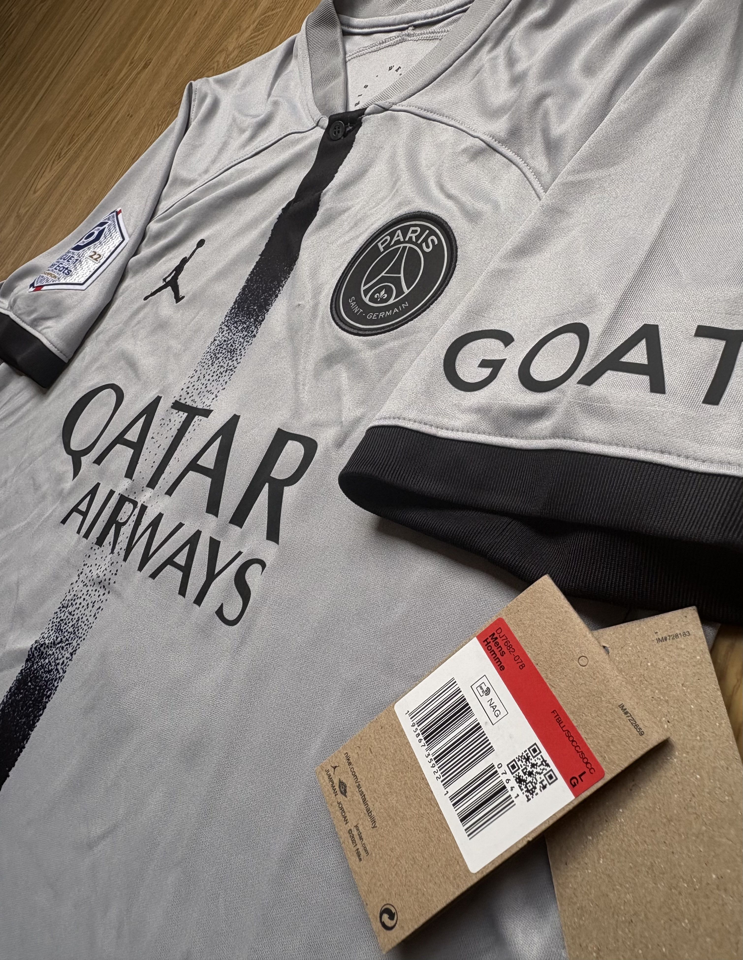 Jordan Brand PSG 22/23 Away Jersey – Messi #30 VERDY – Size L – NWT Size US L / EU 52-54 / 3 - 7 Thumbnail