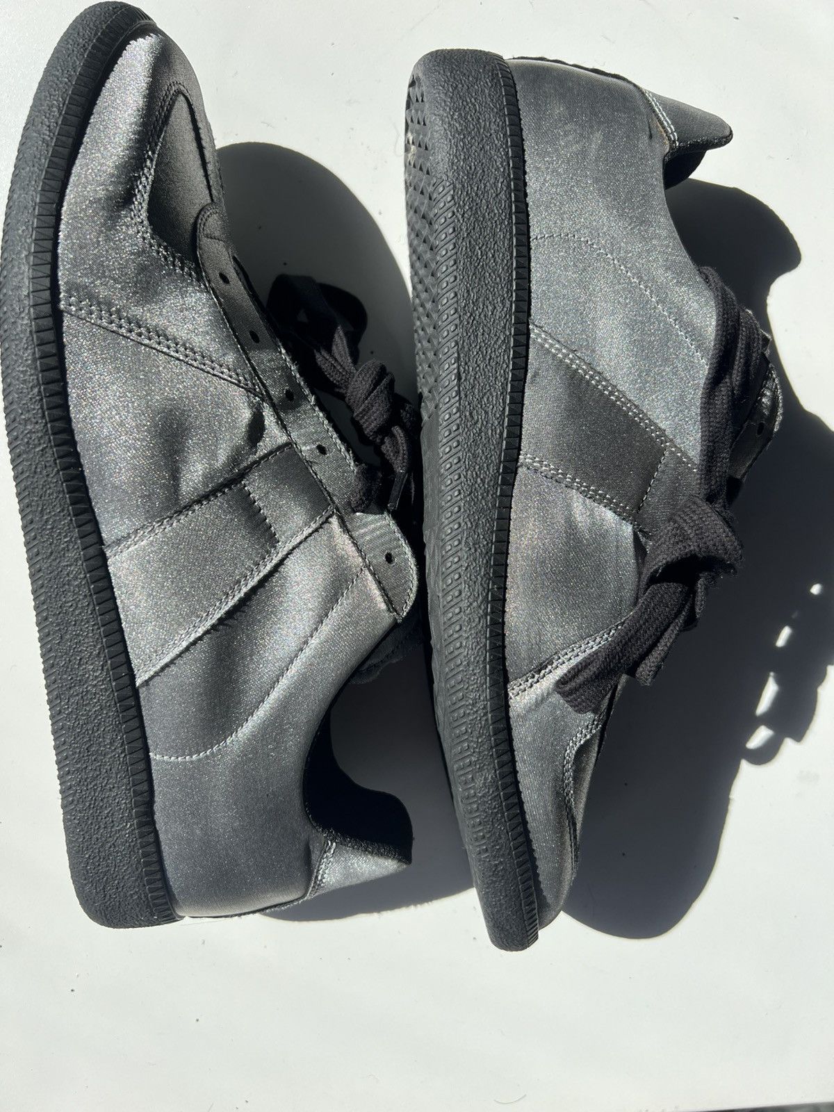 Maison Margiela Margiela gunmetal fabric trainer Size US 12 / EU 45 - 8 Thumbnail
