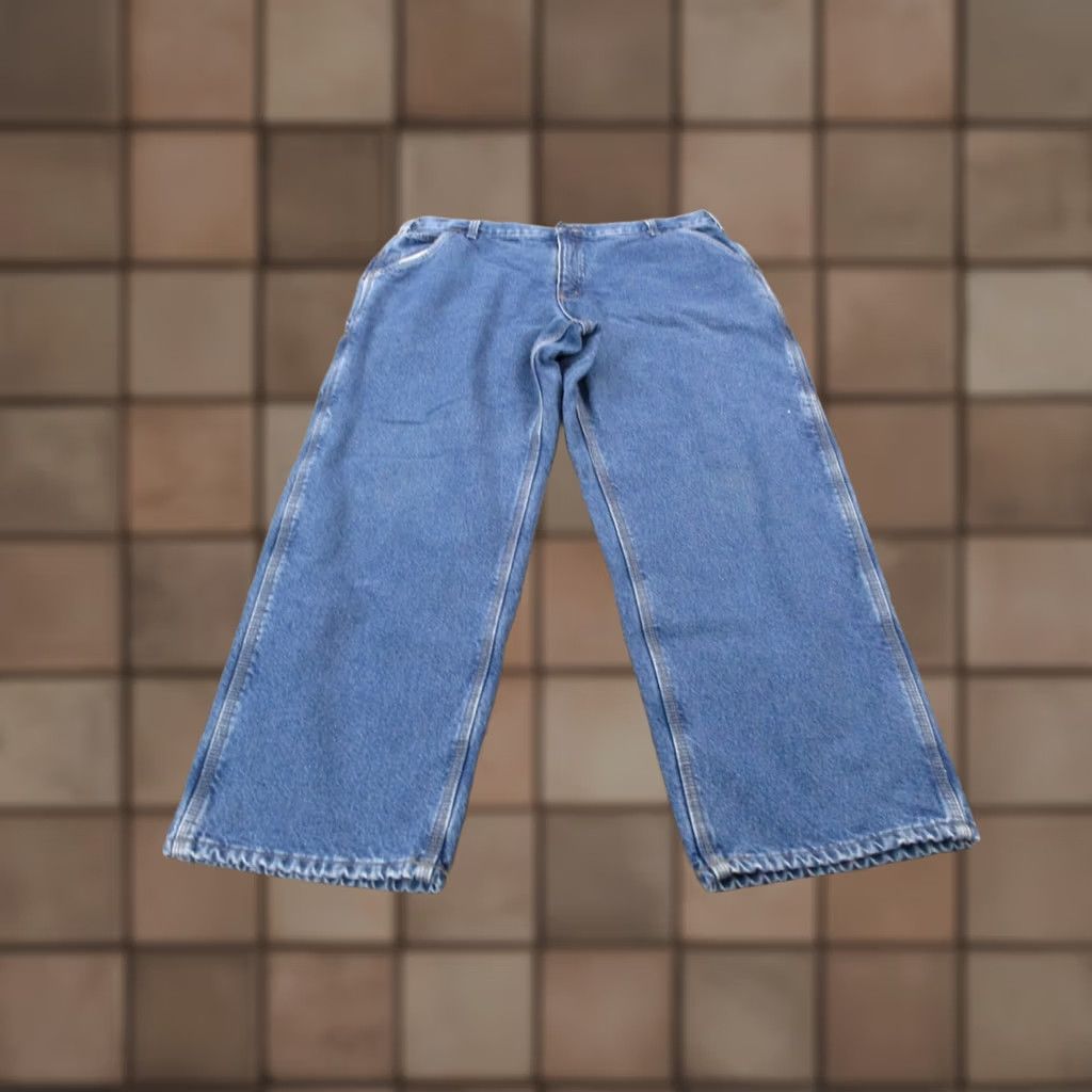 Carhartt Carhartt Jeans Men 38 X 31 Blue Denim Straight Logo 5-Pocket Design Button Zip Casual Workwear Size US 38 / EU 54 - 1 Thumbnail