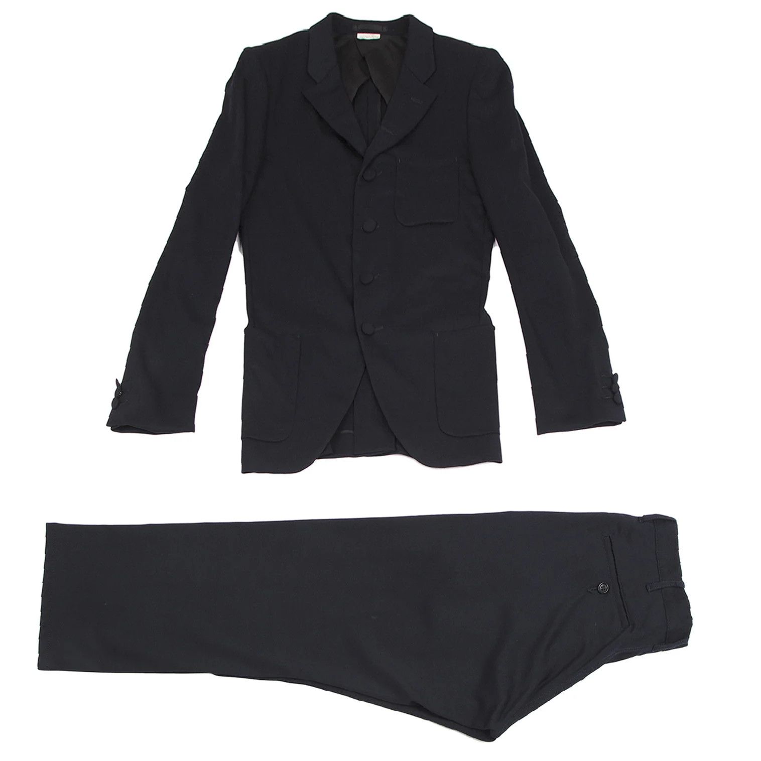 Comme des Garcons Homme Plus Stretch Wool Cutaway Jacket in Navy, Size S Size US S / EU 44-46 / 1 - 17 Thumbnail