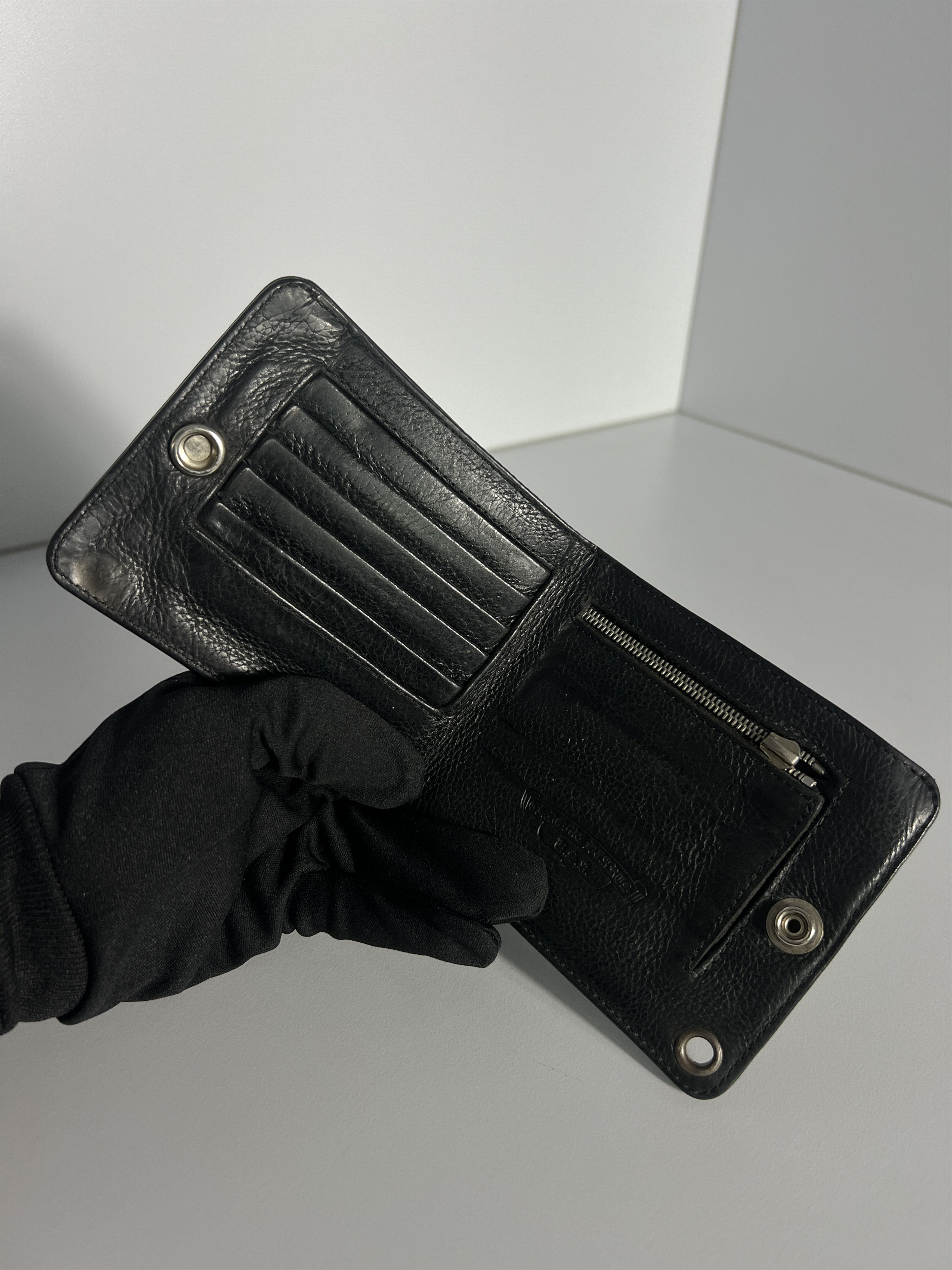 Chrome Hearts Chrome Hearts Bi-Fold Cross Ball Button Leather Wallet Size ONE SIZE - 5 Thumbnail