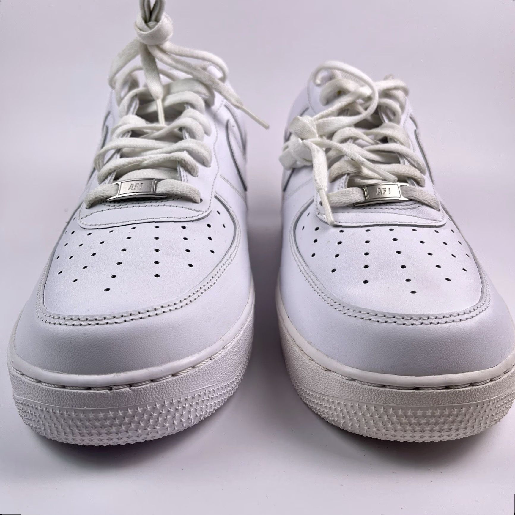 Nike Nike Air Force 1 '07 Men Sneakers White CW2288-111 13 USA 47.5 Leather Lace Up Low Top Cushioned Comfort Breathable All White Casual Activewear Shoes Size US 12 / EU 45 - 4 Thumbnail