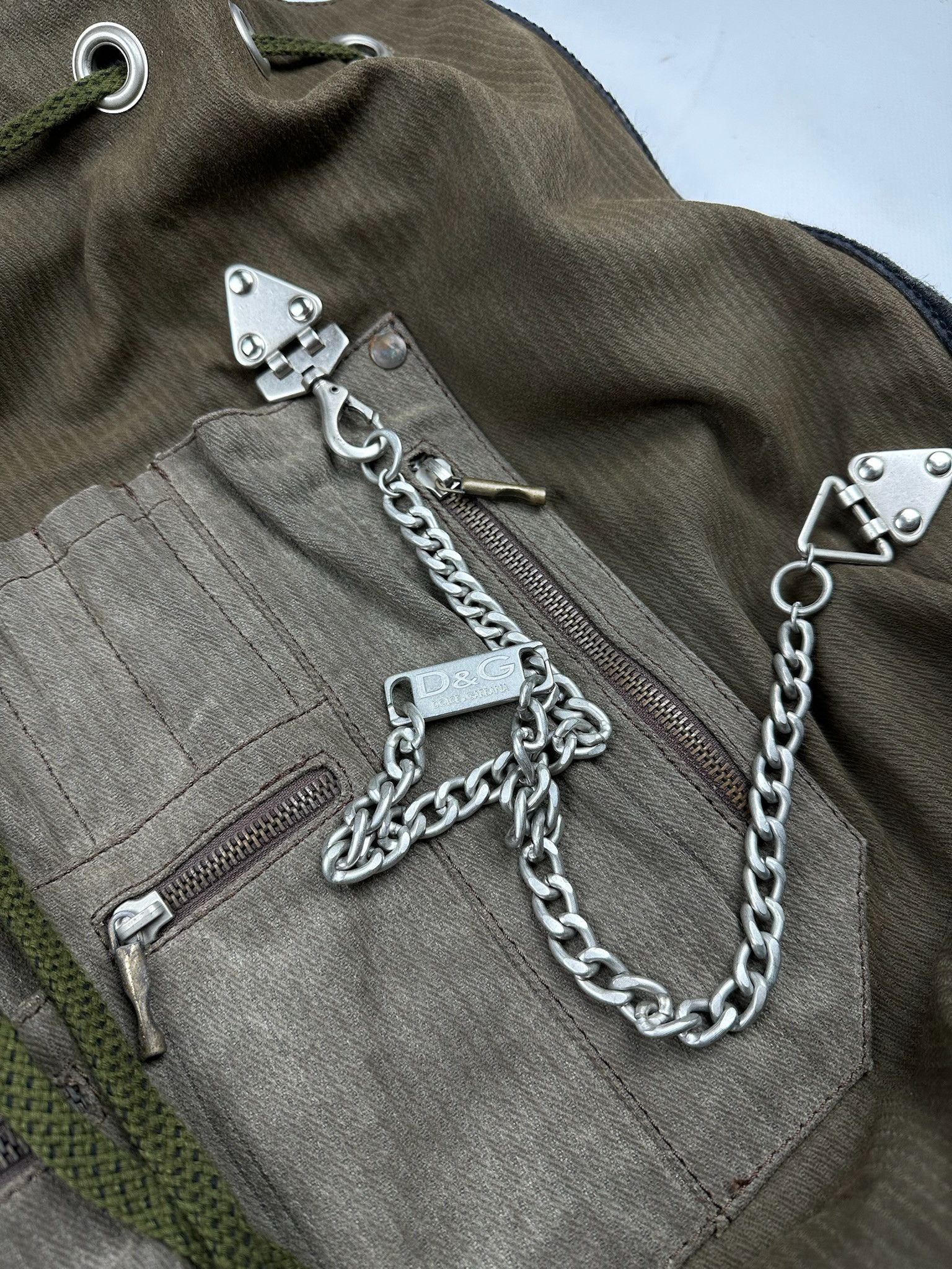 2000s Dolce & Gabbana Black army Cargo Shoulder Bag