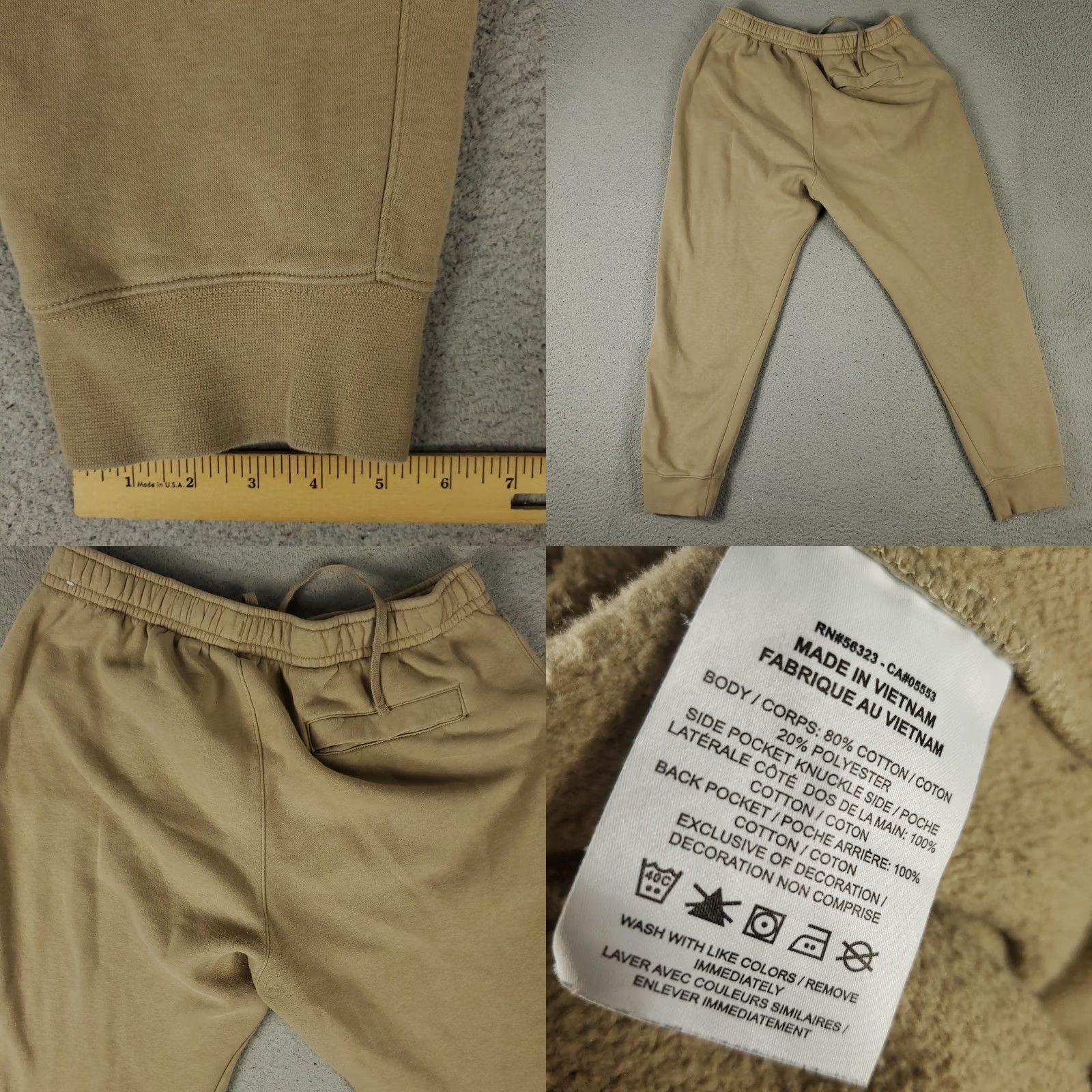 Nike Nike Pants Mens XL Beige Swoosh Track Joggers Sweatpants Regular Fit with Pockets Toys Note: Dri Fit Model—N/A Size US 36 / EU 52 - 8 Thumbnail