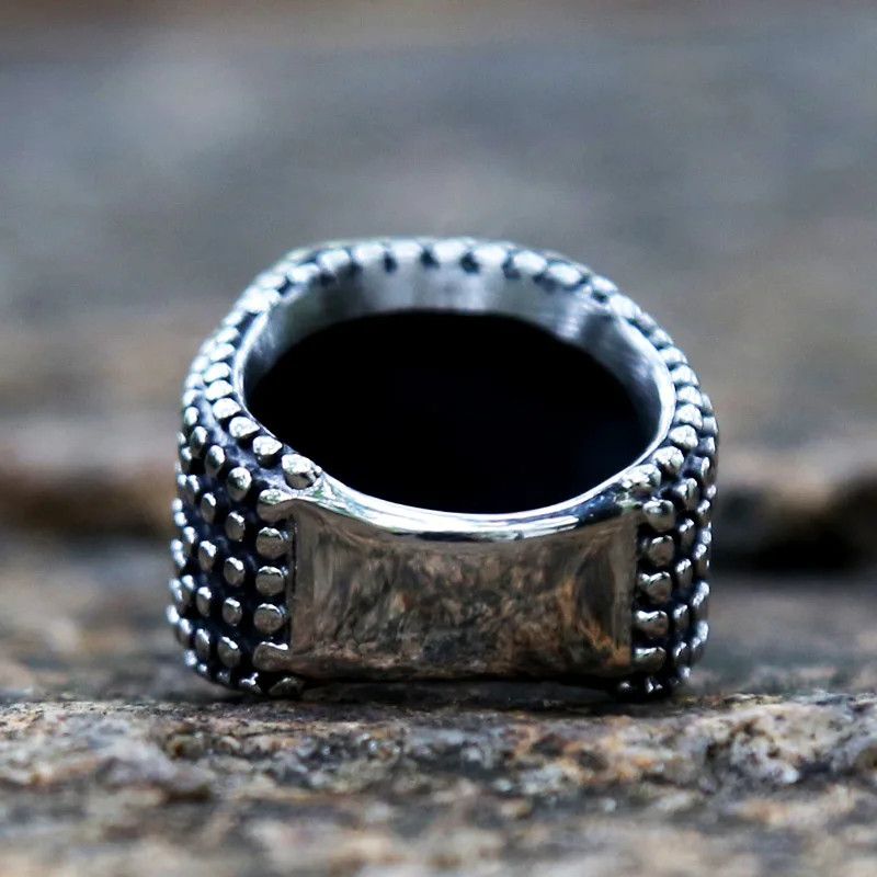 Jewelry Unique Bumps Square Rings Size ONE SIZE - 5 Thumbnail