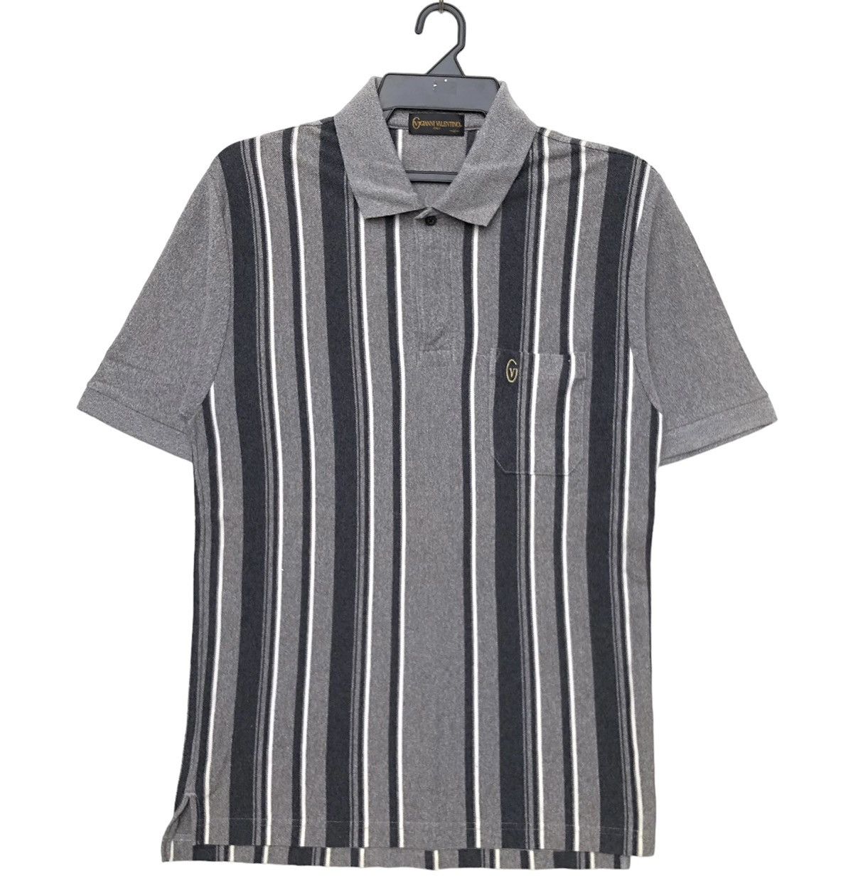 Vintage Vintage 90s Gianni Valentino Stripes Small Logo Polo | M Size US M / EU 48-50 / 2 - 1 Thumbnail