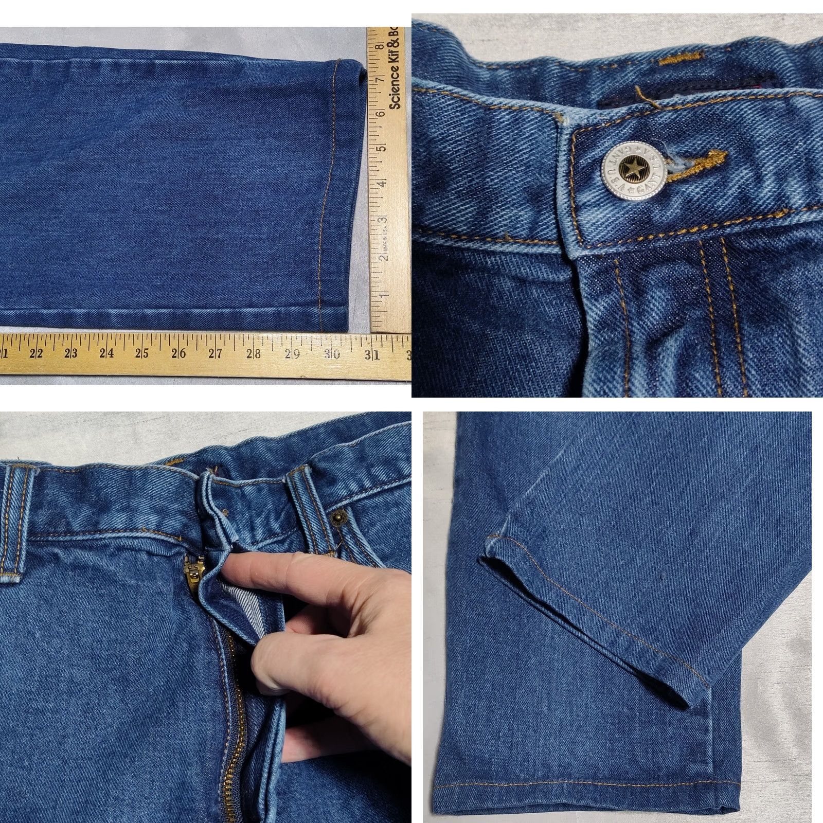Gant VINTAGE GANT USA Jeans Men 5-Pocket Blue Denim 37x31 Regular 5-Pocket Five Pocket Shirt? Size US 38 / EU 54 - 9 Thumbnail