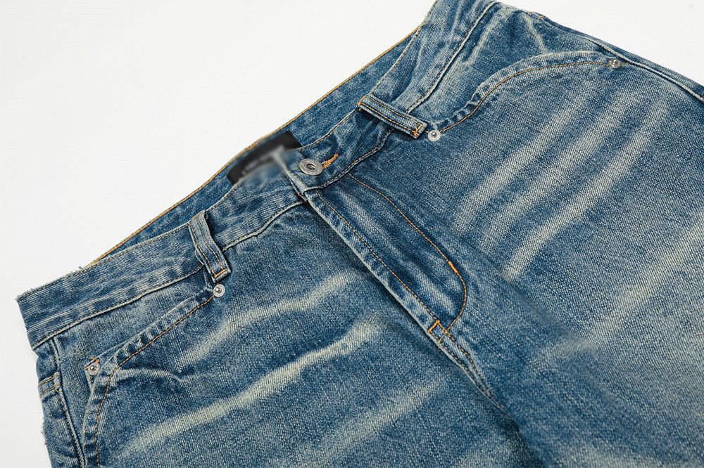 Jean American retro punk men's gradient washed jeans Size US 34 / EU 50 - 3 Thumbnail