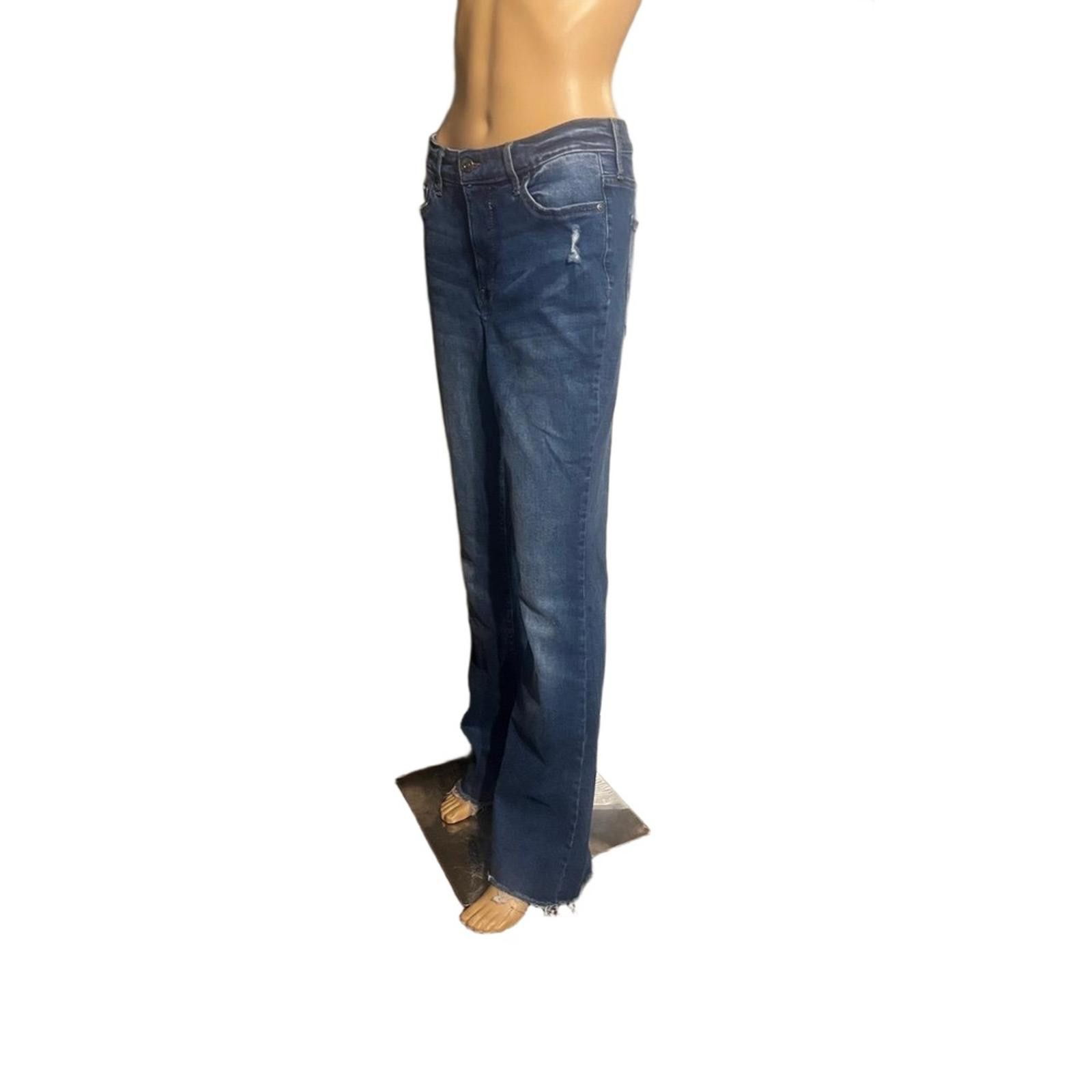 Cosmic Wonder Wonderly Jeans High-Rise Flare 8R Blue 33in Frayed Hem Boho Size 30" / US 8 / IT 44 - 3 Thumbnail