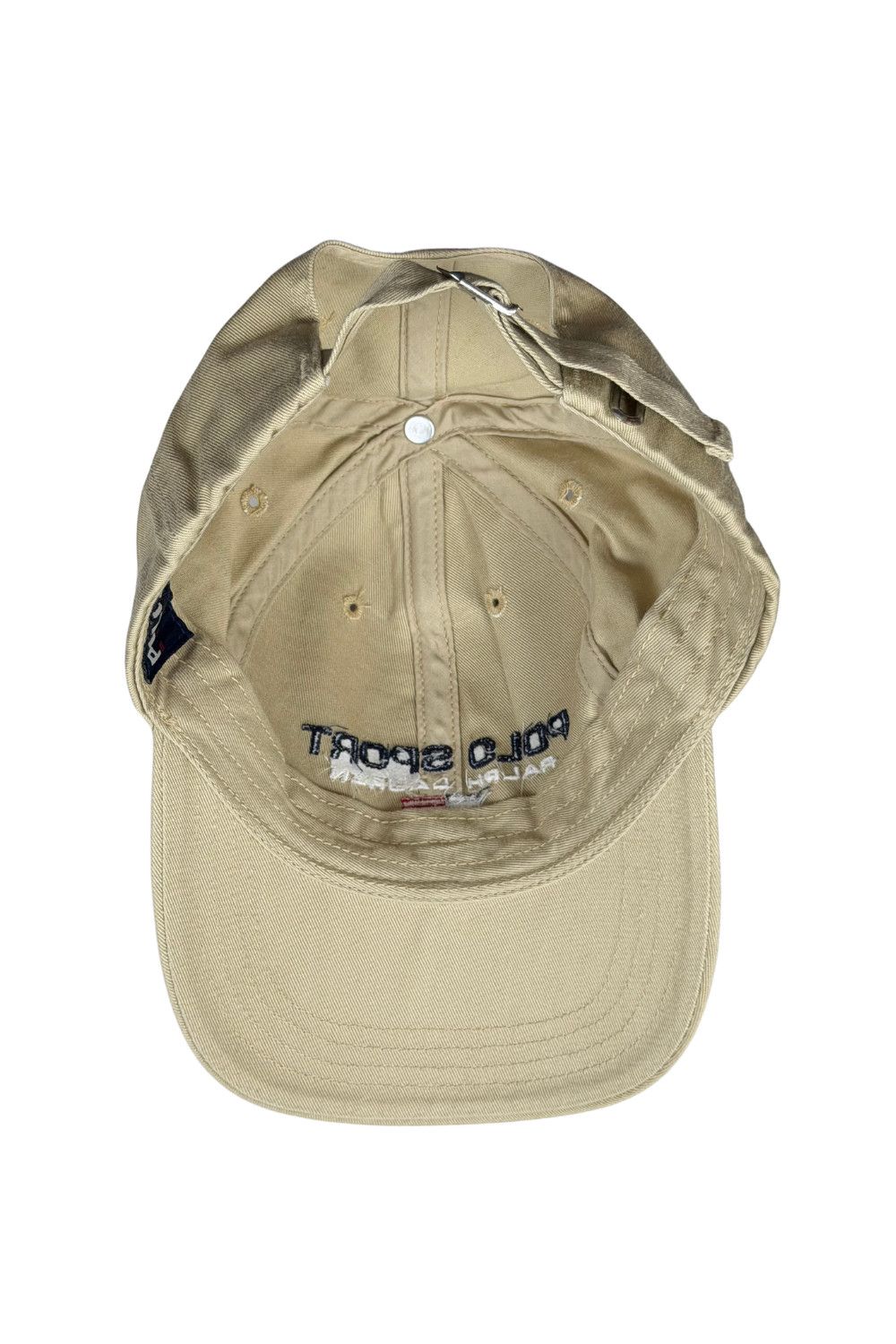 Polo Ralph Lauren Vintage Polo Sport Ralph Lauren USA Flag Cap Khaki Strapback Size ONE SIZE - 2 Thumbnail