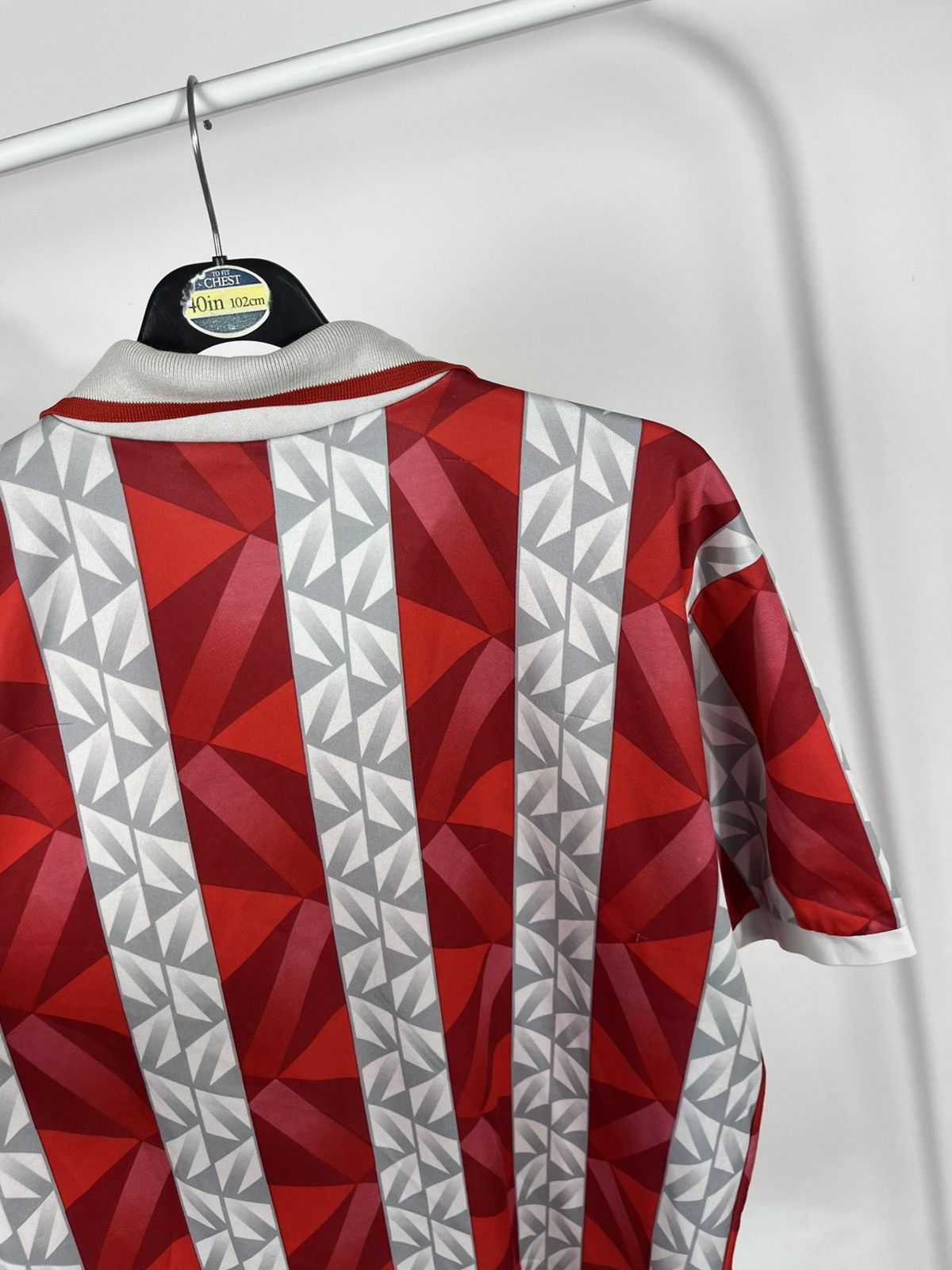 Lotto Sport Vintage Lotto Calcio Italia Red Geometric Soccer Jersey Size US XL / EU 56 / 4 - 9 Thumbnail