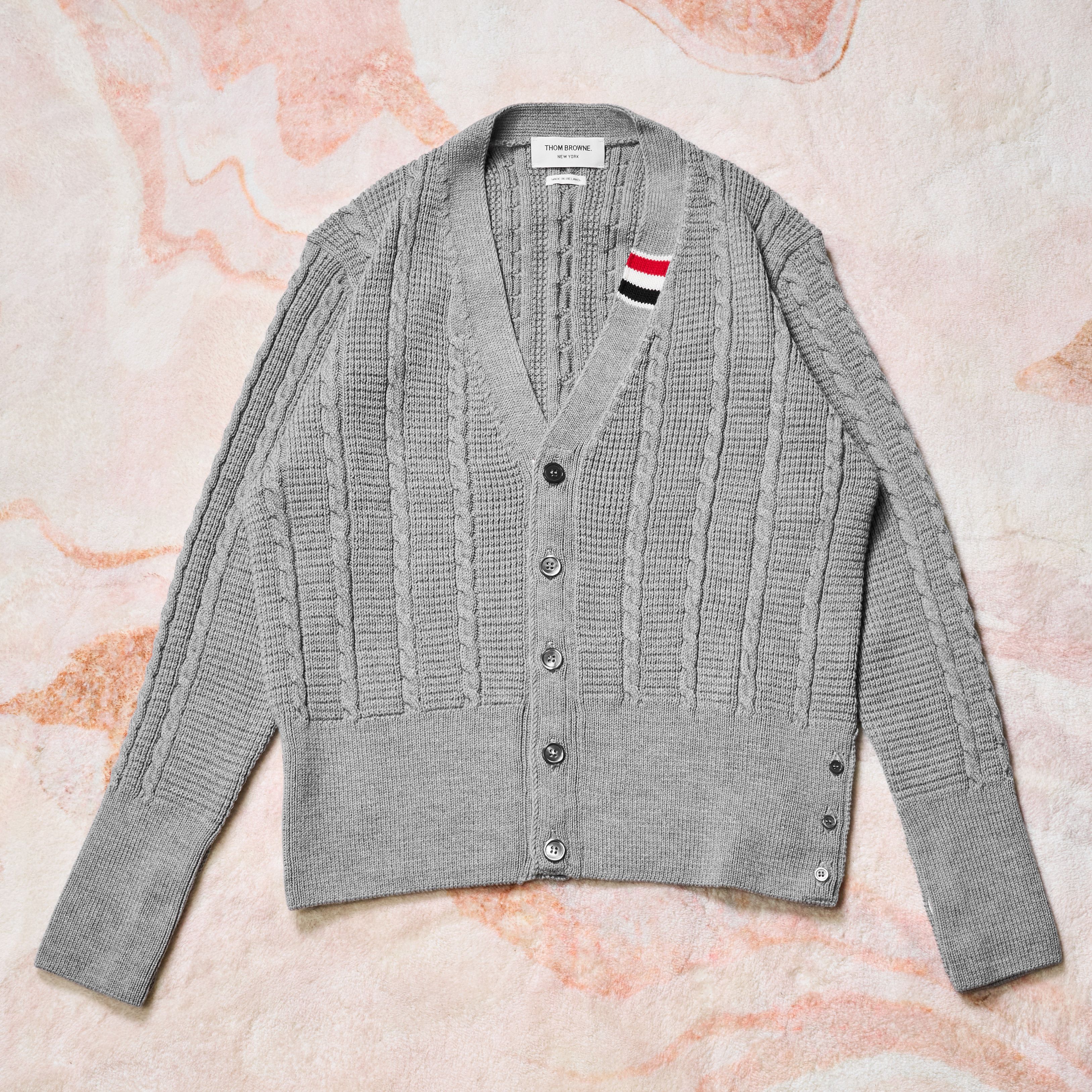 Thom Browne THOM BROWNE Cable Stitch Cardigan Size US L / EU 52-54 / 3 - 1 Thumbnail