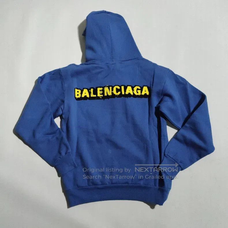 Balenciaga Balenciaga Patchwork Letter Hooded Sweatshirt Size S / US 4 / IT 40 - 1 Thumbnail