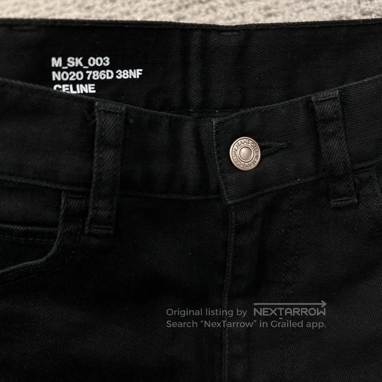Celine CELINE Black denim long pants Size 26" / US 2 / IT 38 - 3 Thumbnail