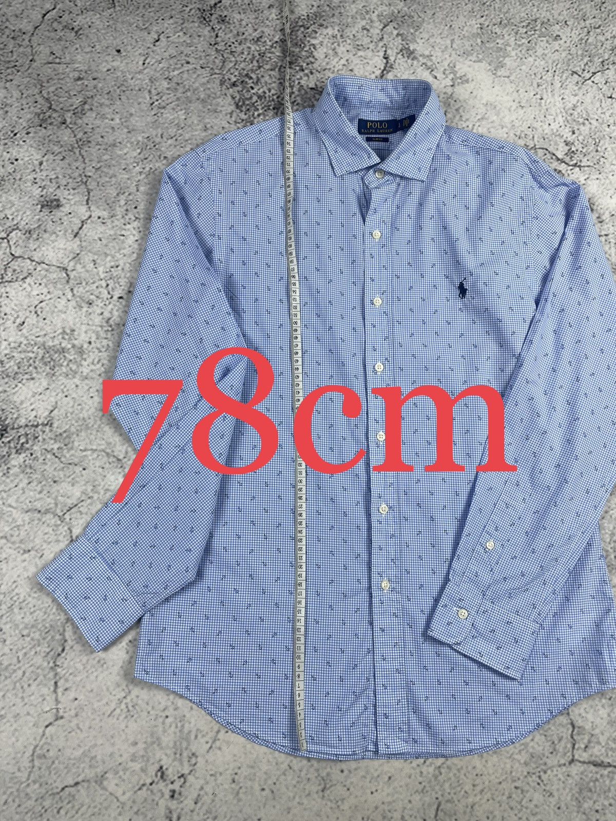 Polo Ralph Lauren Polo Ralph Lauren L Slim Fit Anchor Print Shirt Classic egv Size US L / EU 52-54 / 3 - 7 Thumbnail