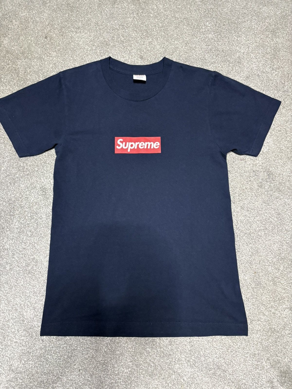 Supreme Supreme 20th Anniversary Box Logo T-Shirt Navy | Grailed