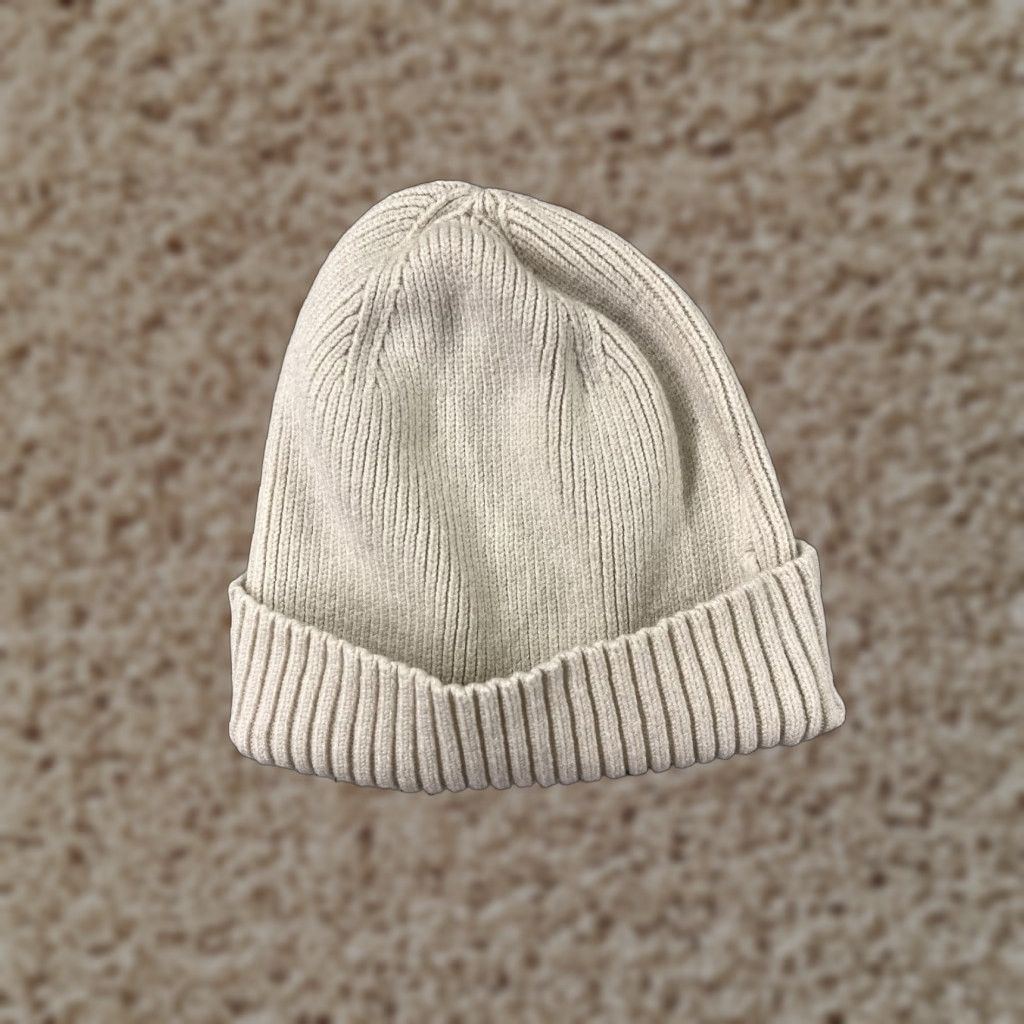 Vintage Time And Tru Beanie Knit Adult One Size White Womens Beanie Ski Style Knit Polyester Blend Winter Hat Size ONE SIZE - 1 Thumbnail