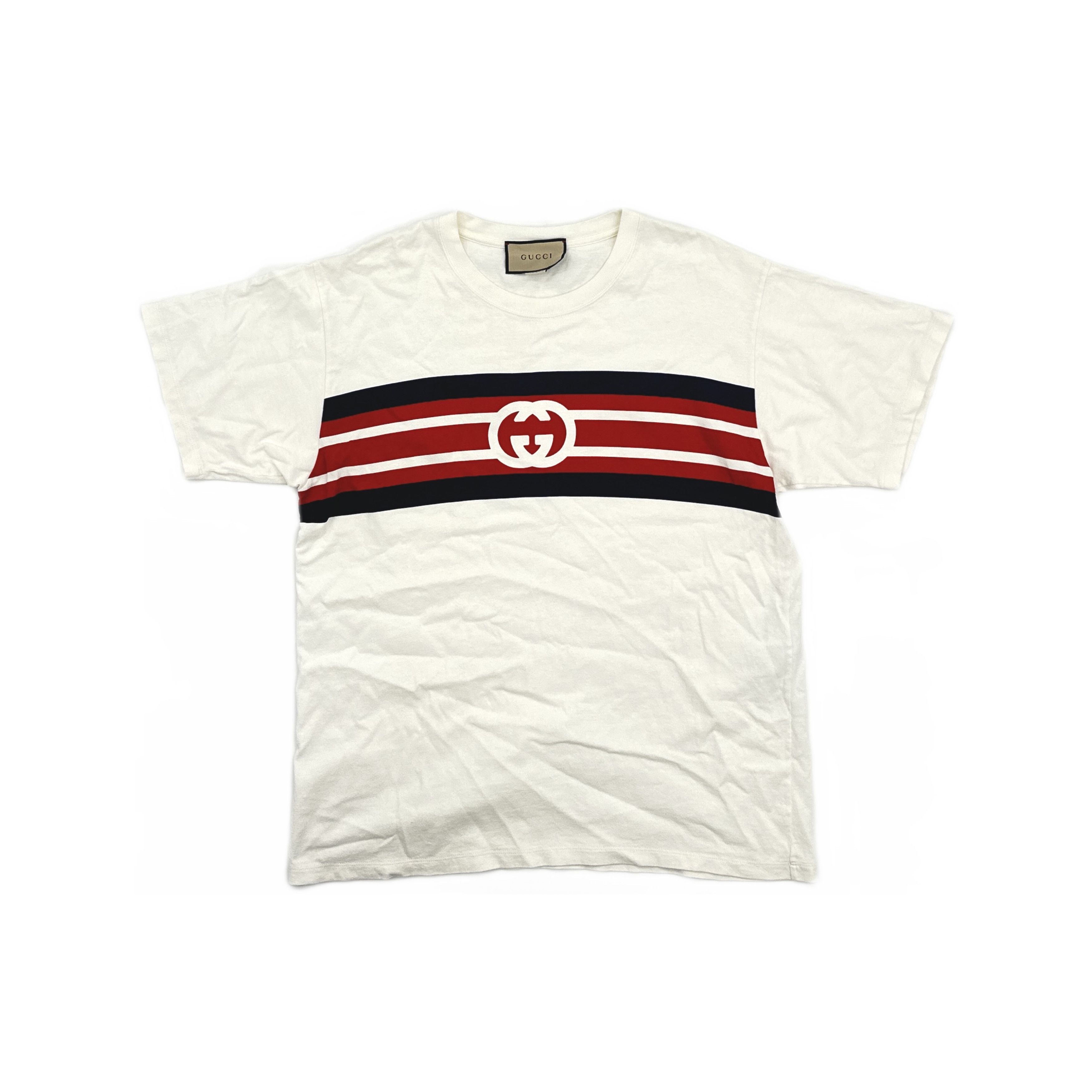 Gucci Gucci Striped Logo Short Sleeve T-Shirt XS Size US XS / EU 42 / 0 - 1 Thumbnail