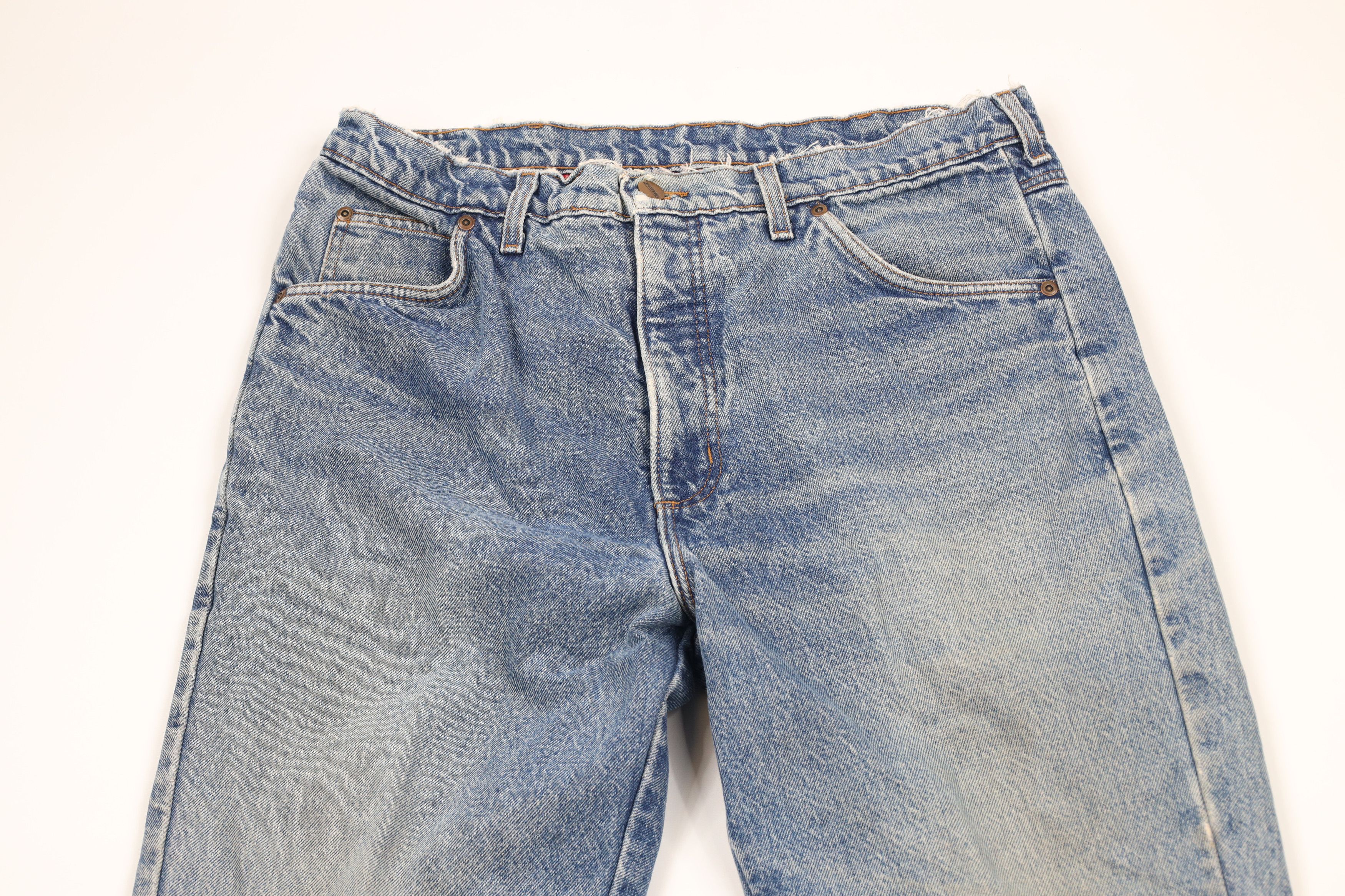 Lands' End × Vintage Vintage 90s Lands End Flannel Lined Denim Jeans Blue USA Size US 34 / EU 50 - 3 Thumbnail