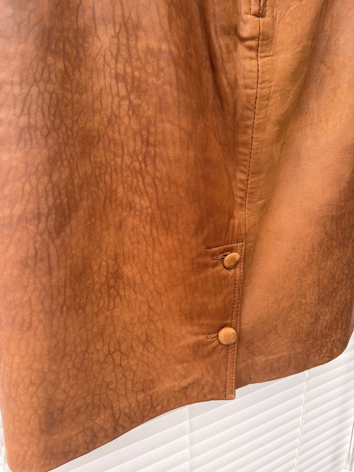 Other Nurse The Furrier Ltd Vintage Real Leather Skirt - UK size 8 Size 27" / US 4 / IT 40 - 6 Thumbnail